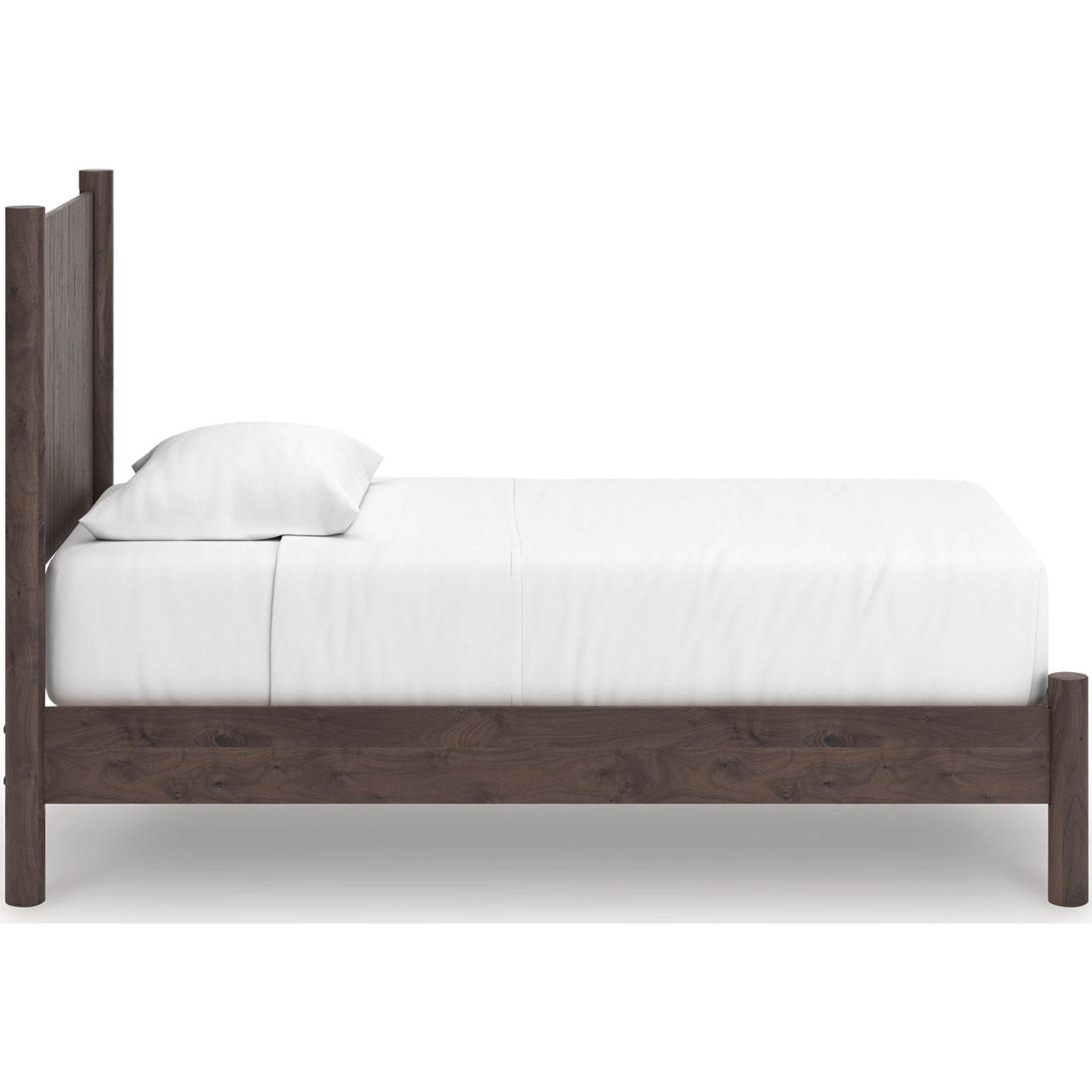 Lit plateforme double Pamytta - Marron