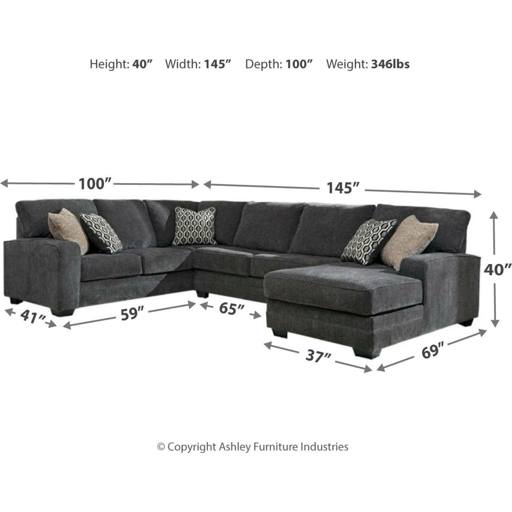 Canapé sectionnel 3 pièces avec méridienne