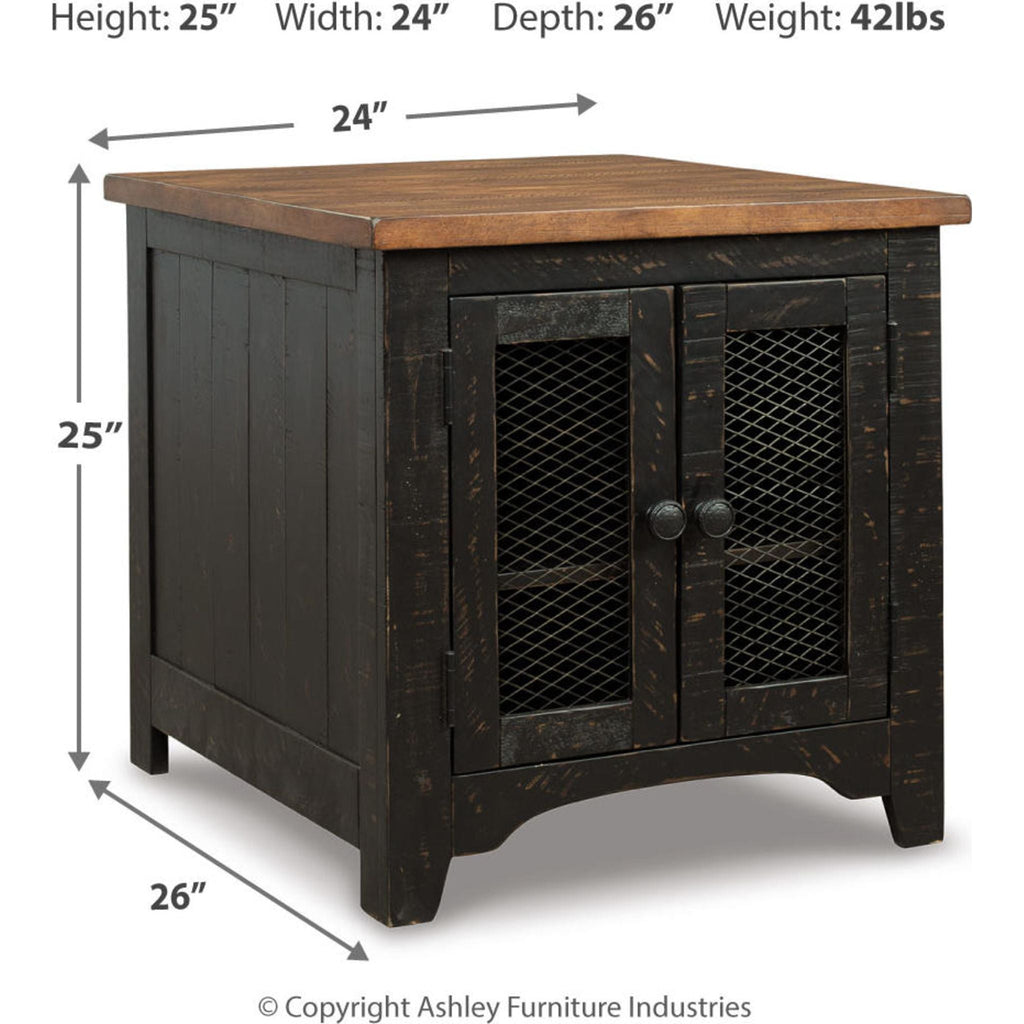 Table d'appoint Kendell - Noir/Marron