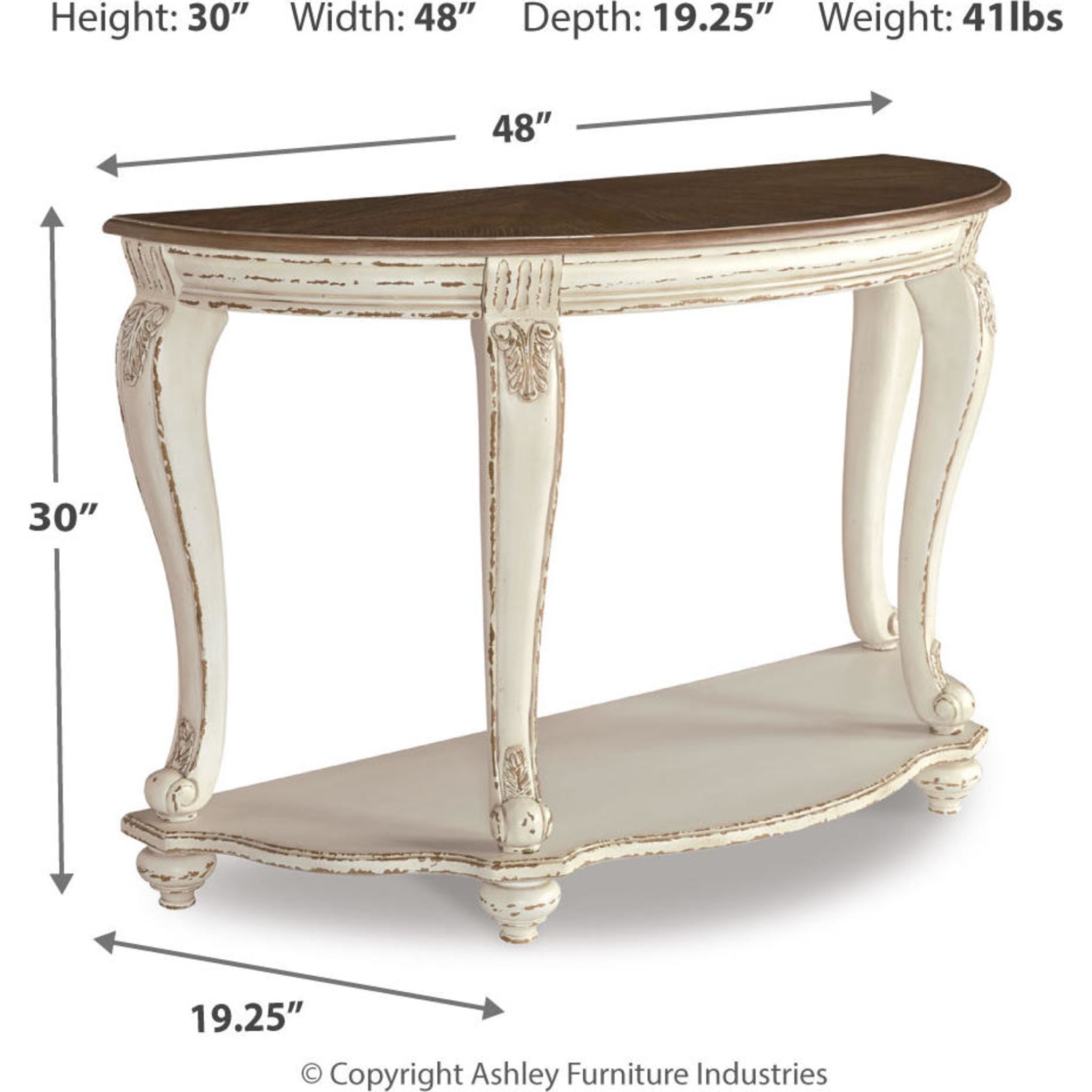 Table basse Meinertz - Blanc/Marron