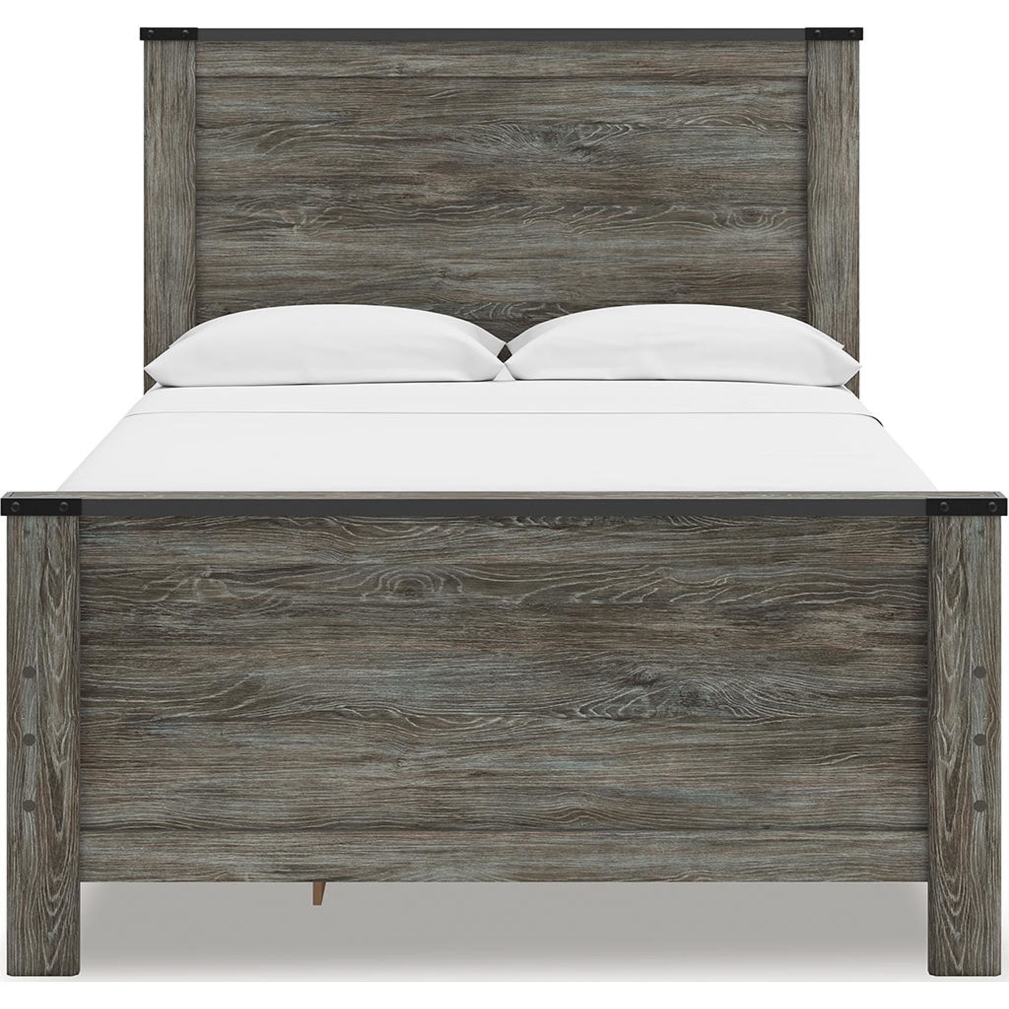 Lit de rangement complet Frandern - Noir/Gris