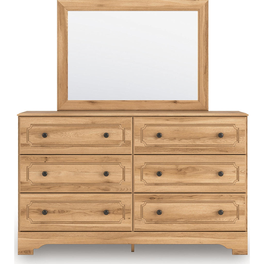 Commode et miroir Aleaport - Brun chaud