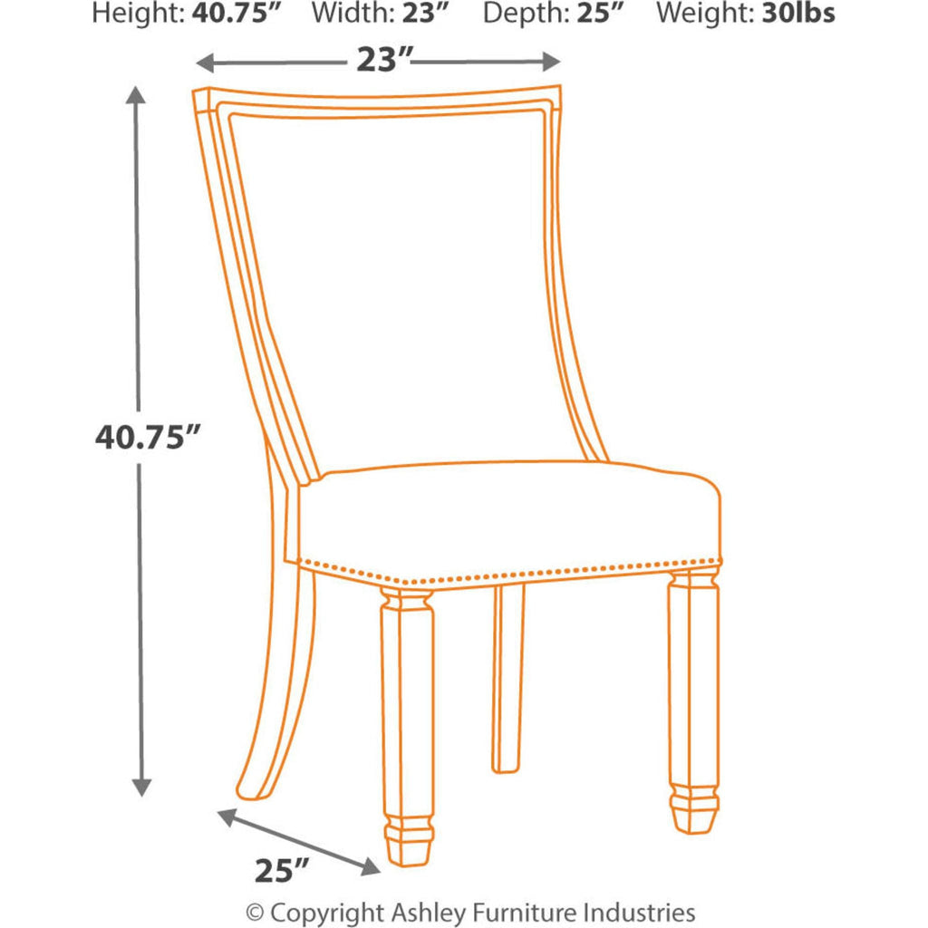 Chaise d'appoint Bolanburg - Bicolore - (D647-02)