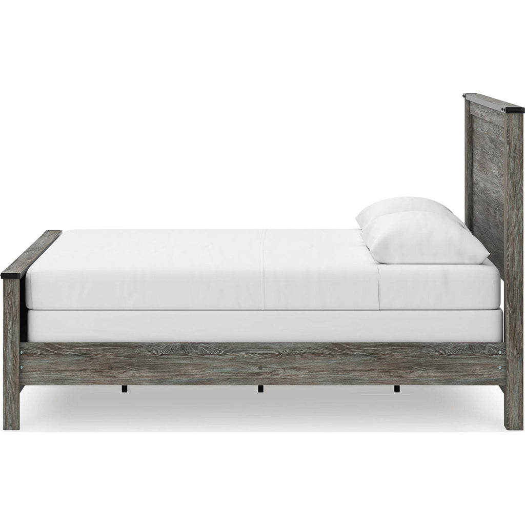 Lit à panneaux Queen Frandern - Noir/Gris