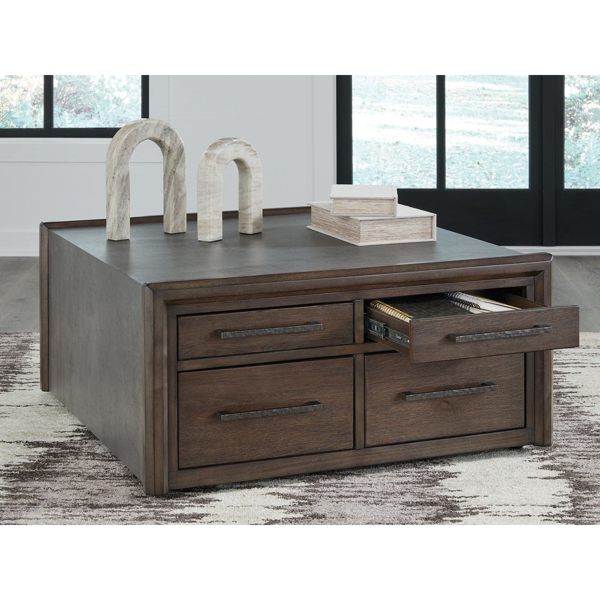 Table basse Kallenny - Marron/Gris