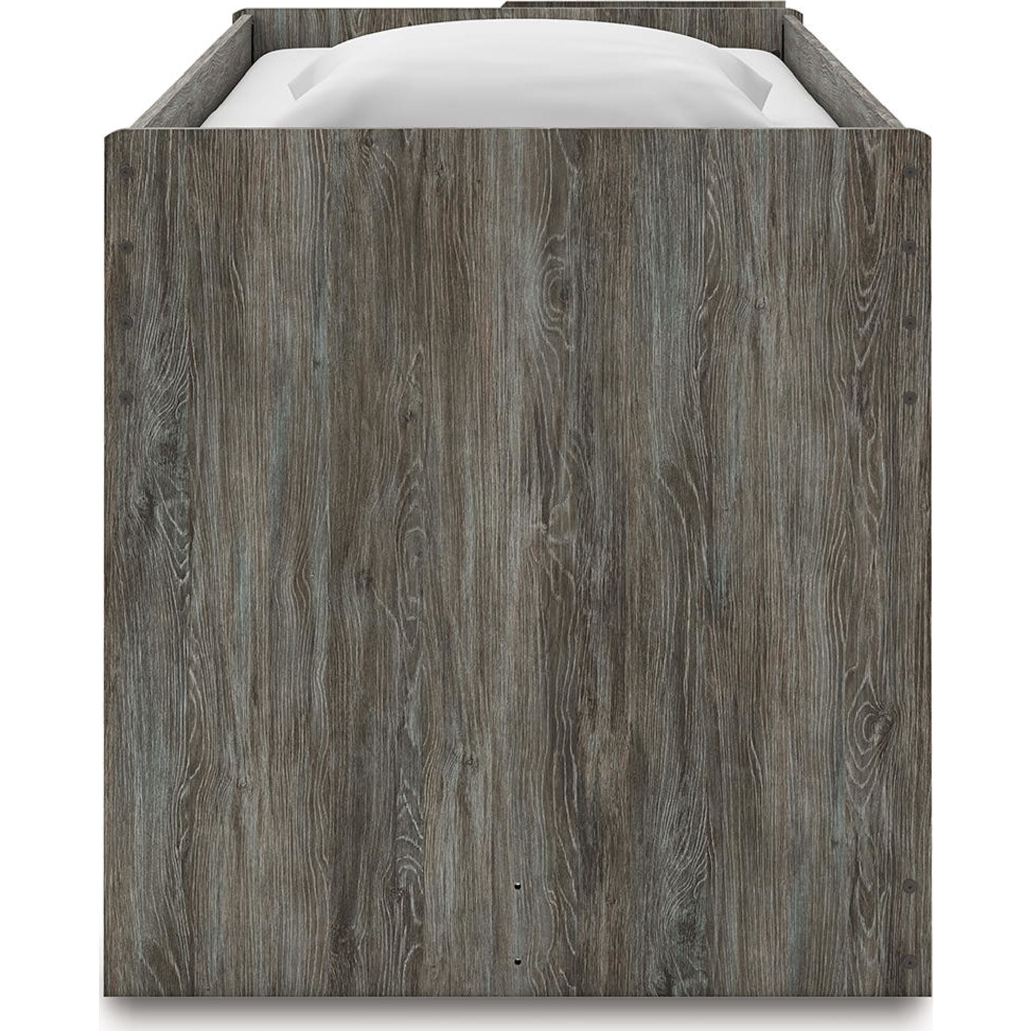 Lit mezzanine simple Frandern avec rangement - Gris