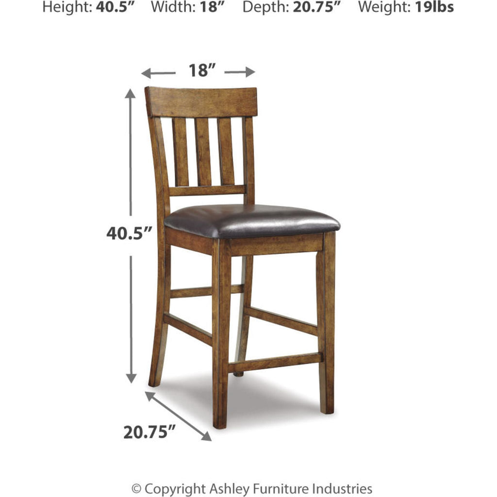 Tabouret de bar Ralene - Brun moyen - (D594-124)