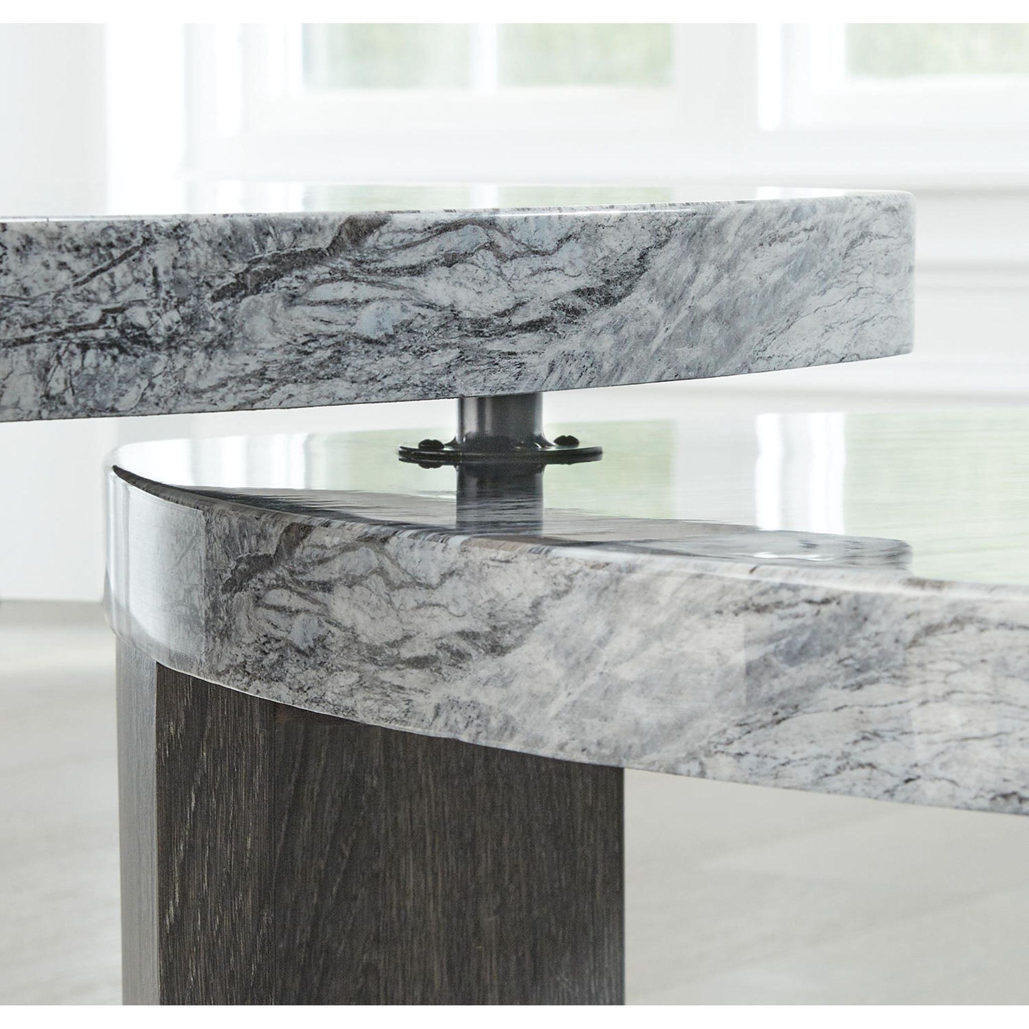 Table basse empilée Surmour - Gris/Marron