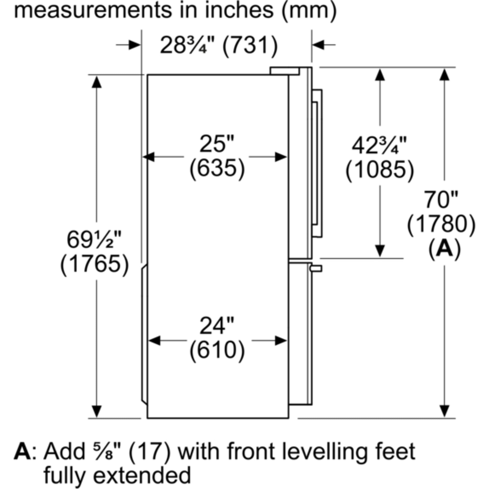 Réfrigérateur à portes françaises Bosch (B36CD50SNS) - Acier inoxydable