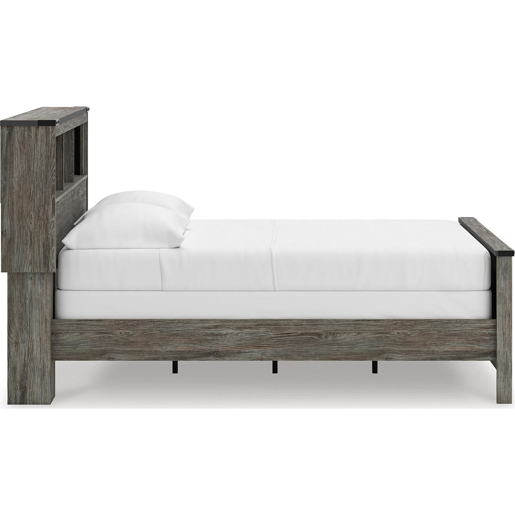 Lit bibliothèque complet Frandern - Gris