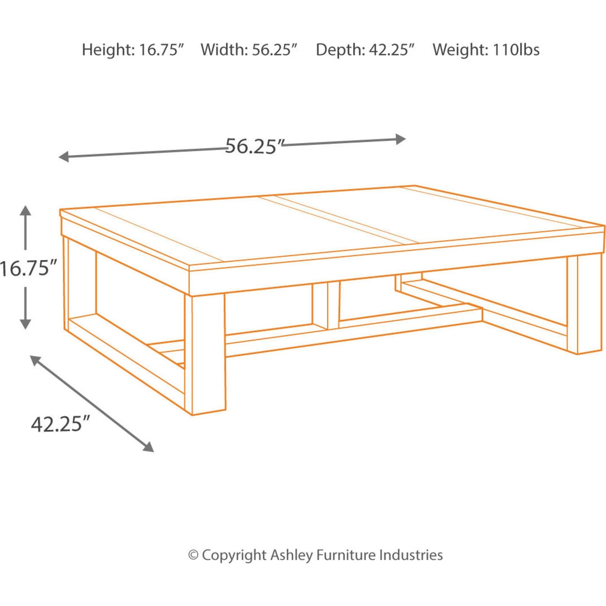 Table basse Watson - Marron foncé