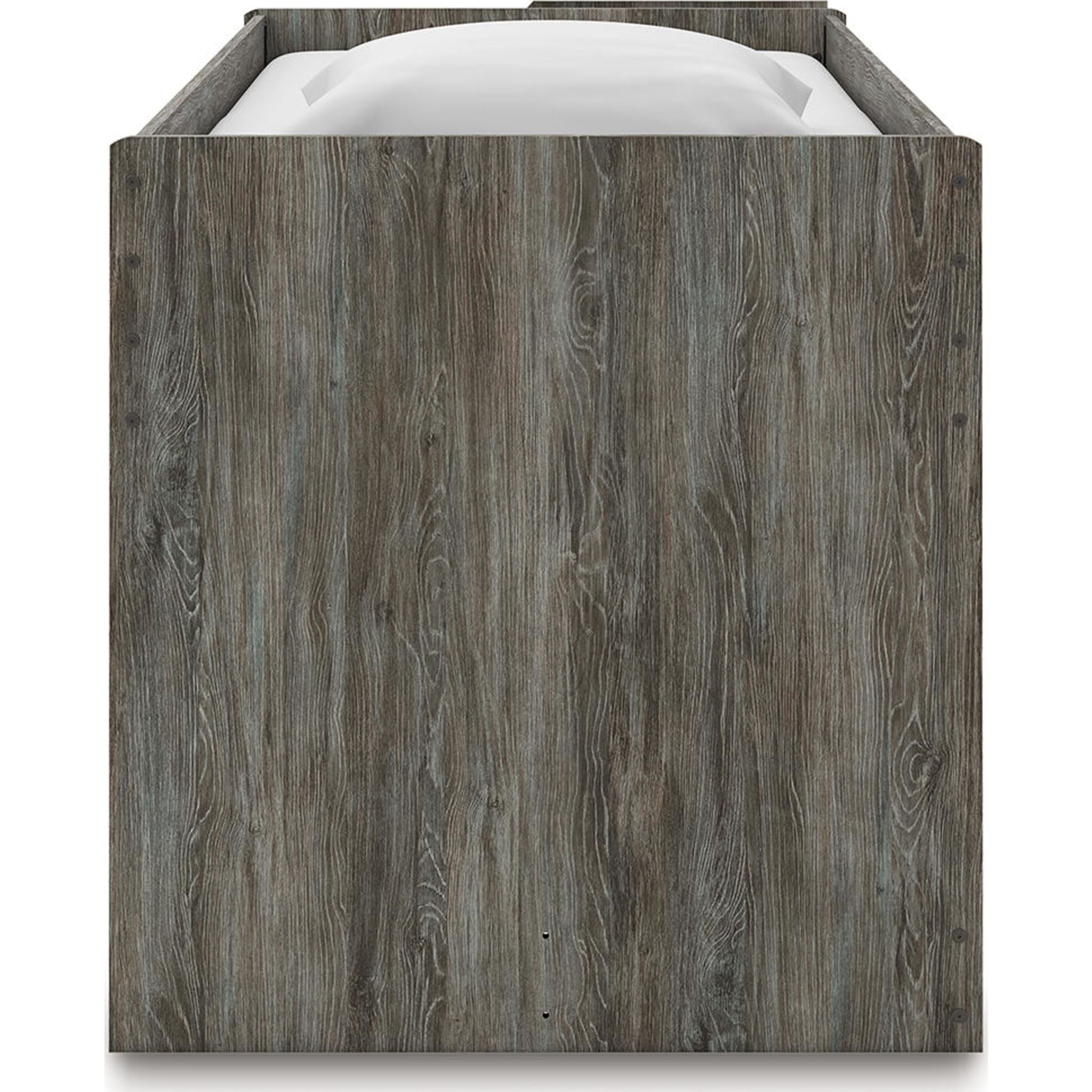 Lit mezzanine simple Frandern avec rangement - Gris