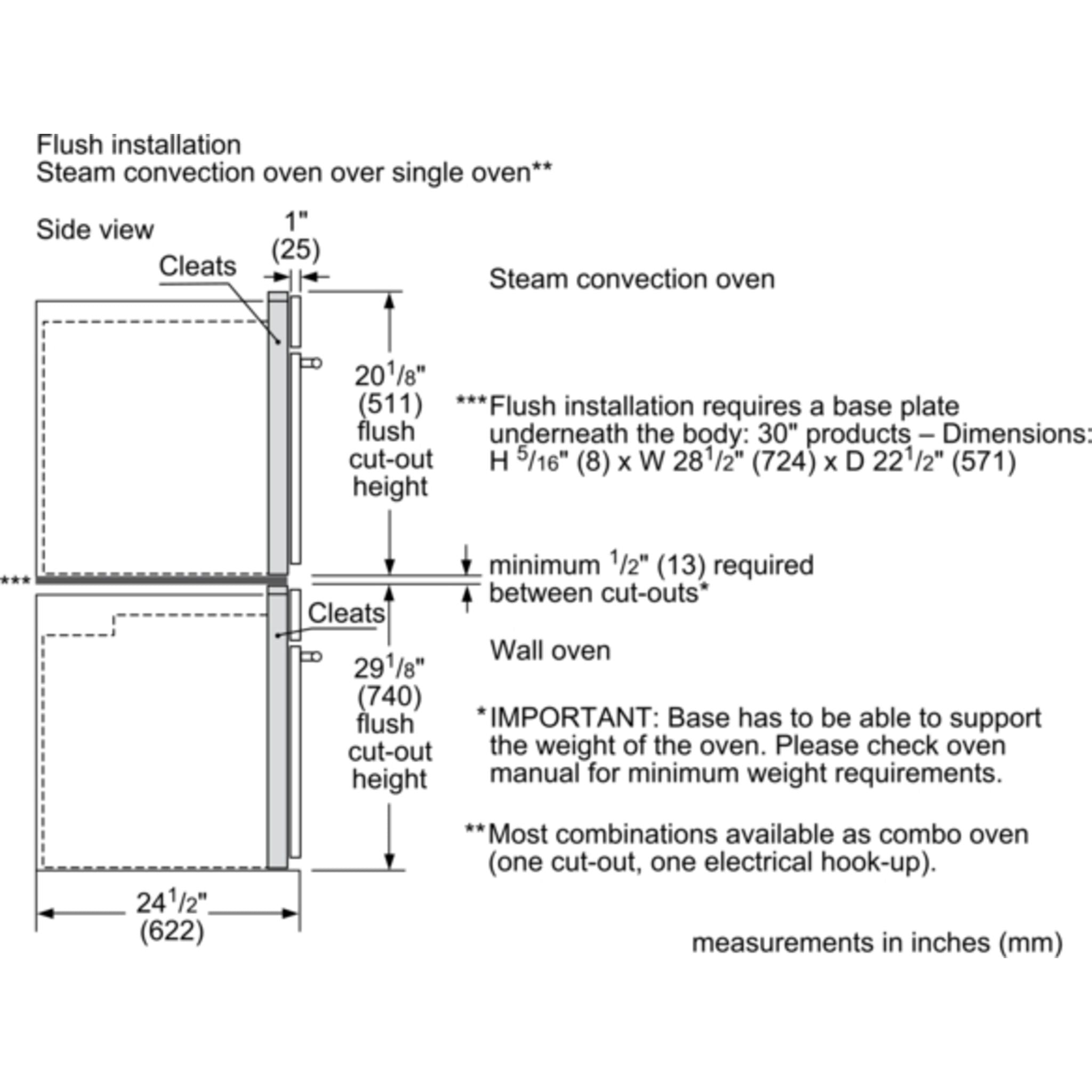 Four mural à convection Bosch 30 (HBLP451LUC) - Acier inoxydable