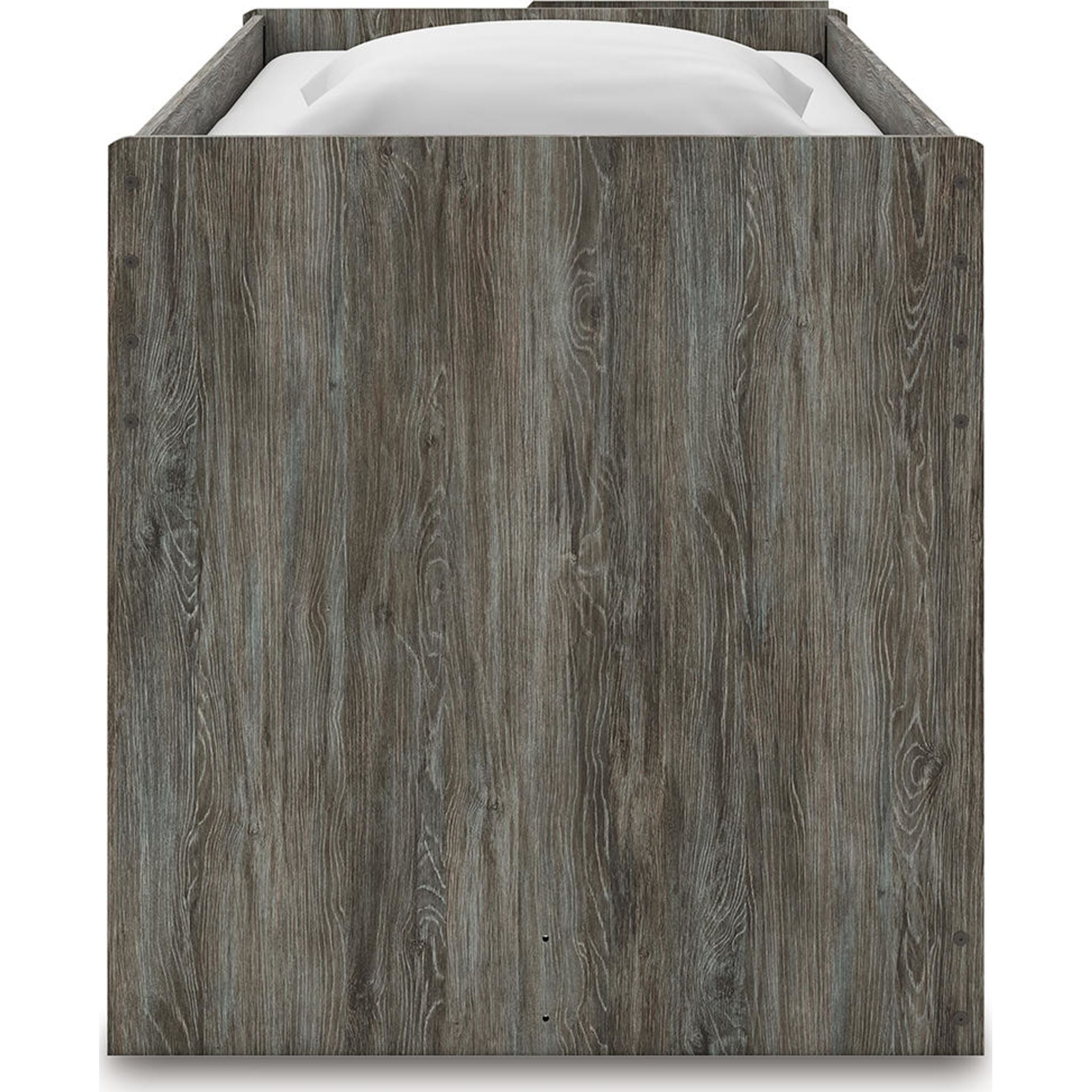 Lit mezzanine simple Frandern avec rangement - Gris