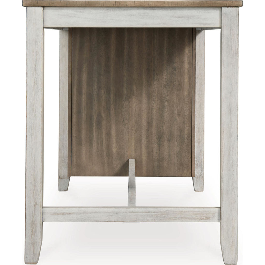 Table de bar Skempton - Blanc/marron clair - (D394-32)