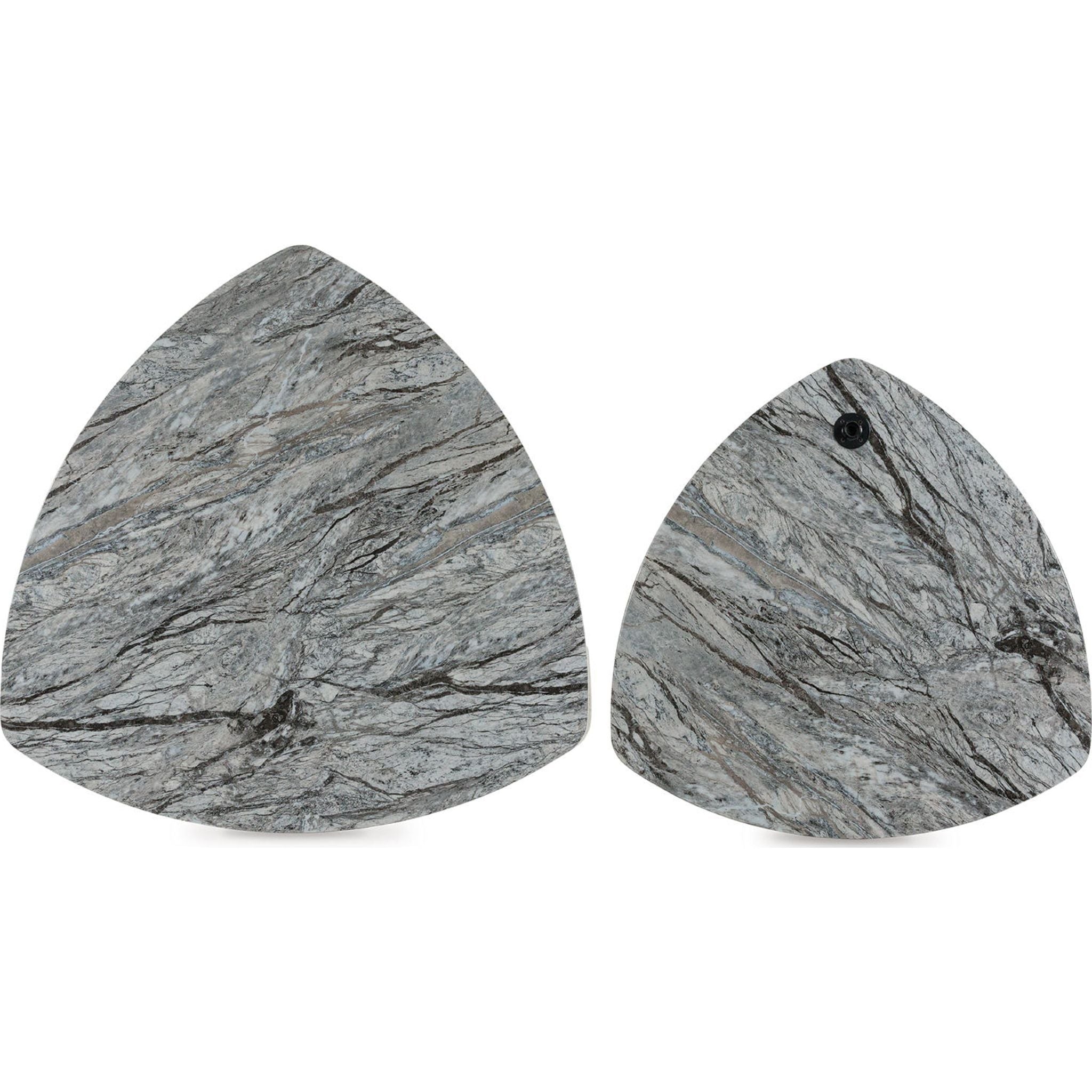 Table basse empilée Surmour - Gris/Marron