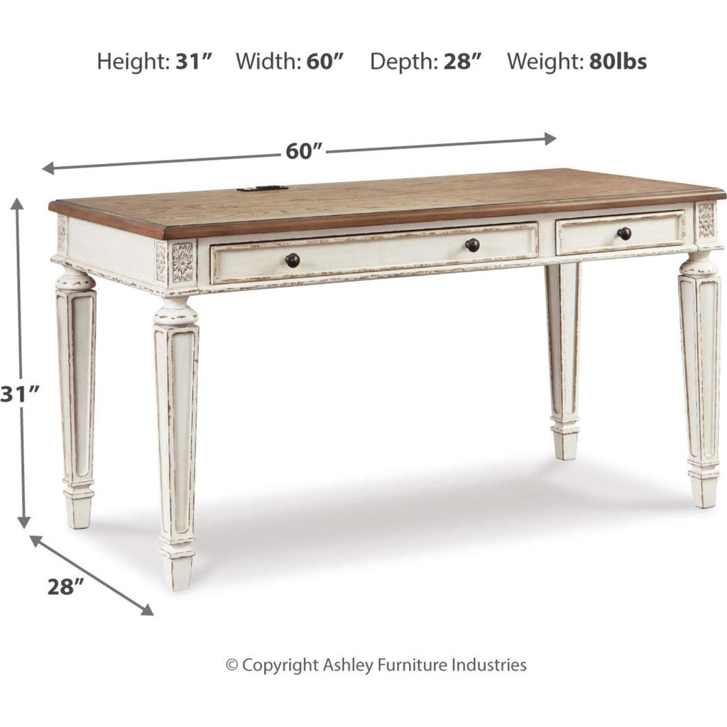 Bureau Realyn - Blanc/Marron