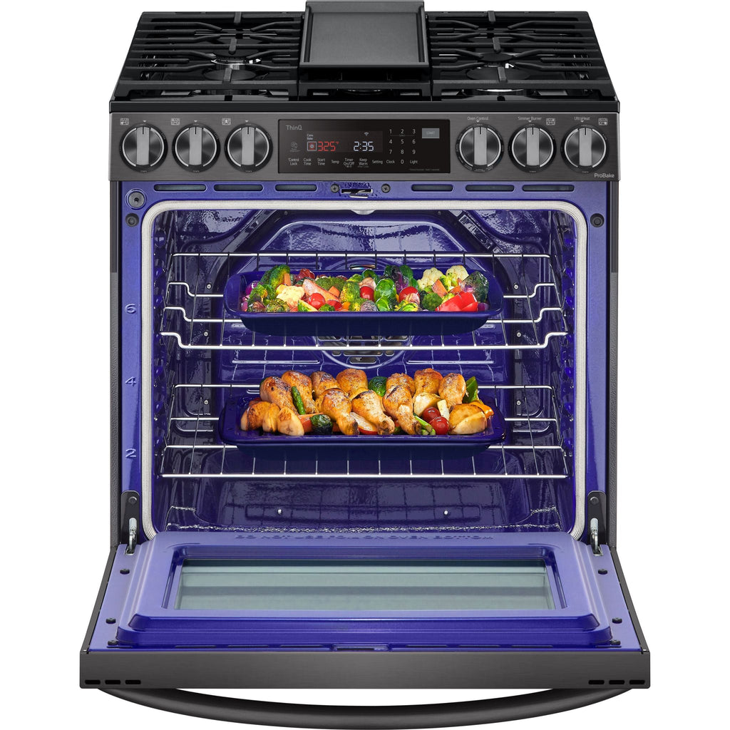 Cuisinière à gaz LG (LSGL6335D) - Acier inoxydable noir