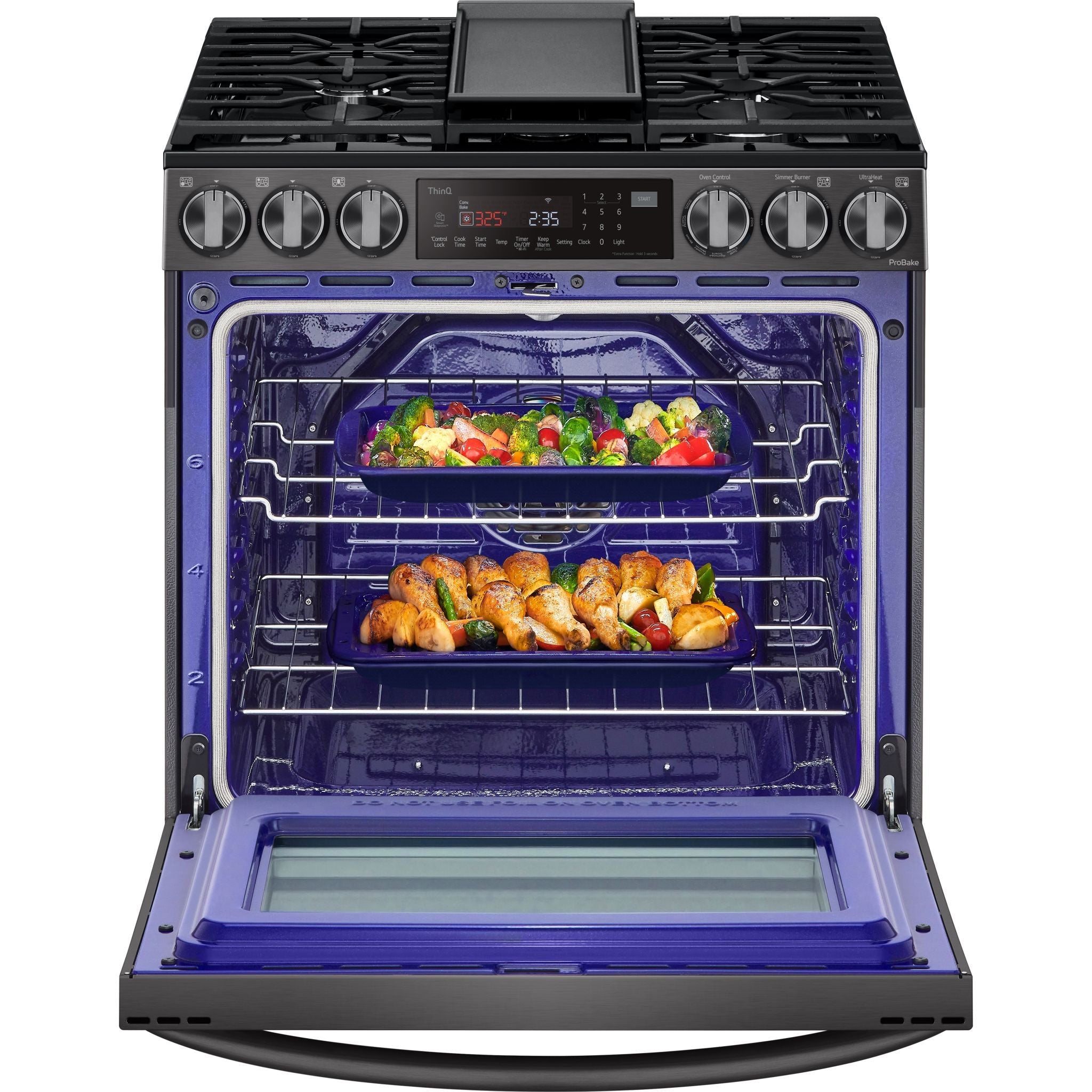 Cuisinière à gaz LG (LSGL6335D) - Acier inoxydable noir