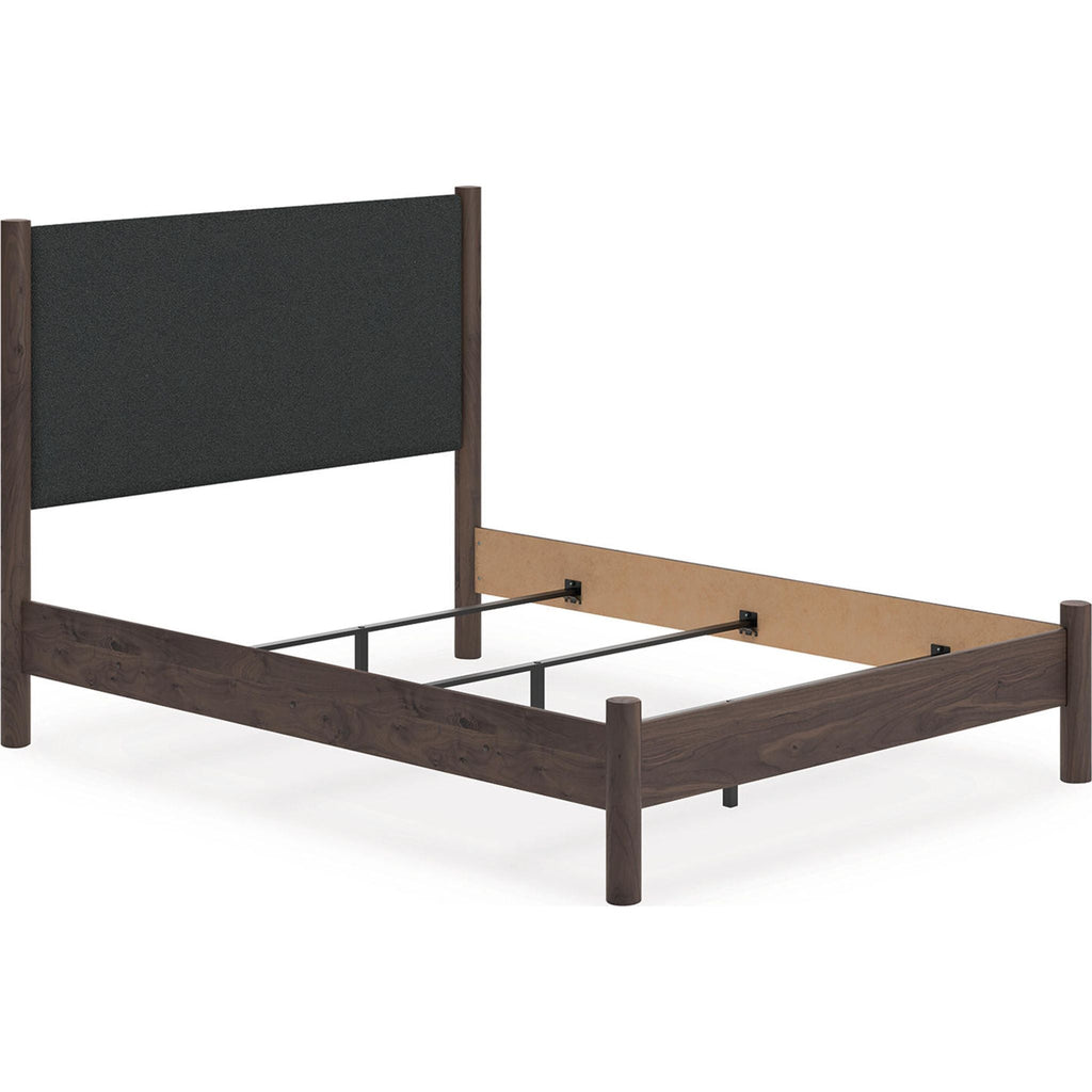 Lit à panneaux Pamytta Queen - Marron