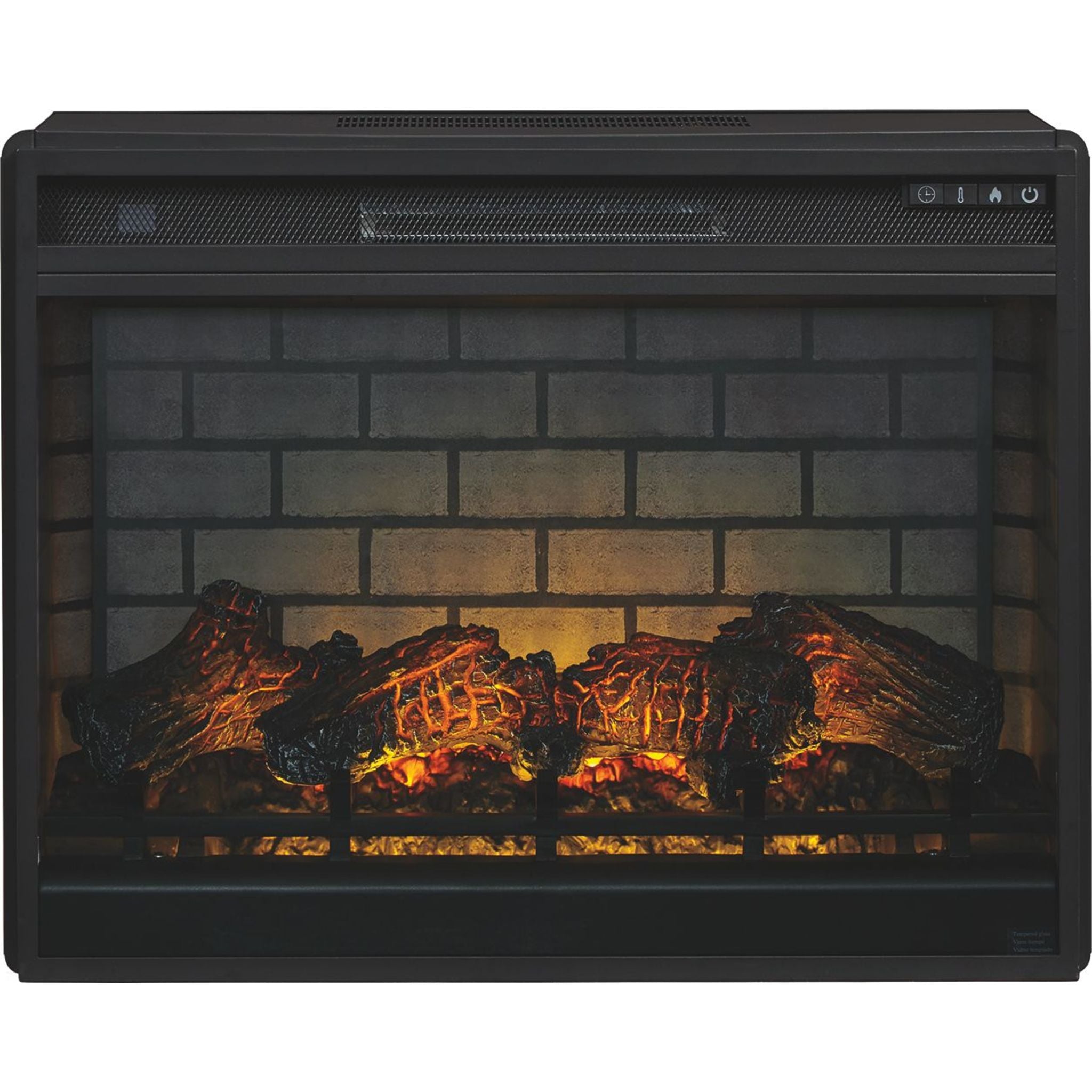 Accessoires de divertissement pour cheminée encastrable - Noir