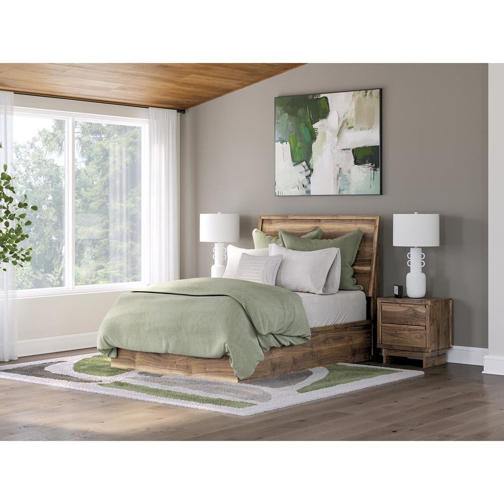 Lit à panneaux Chirason - Marron