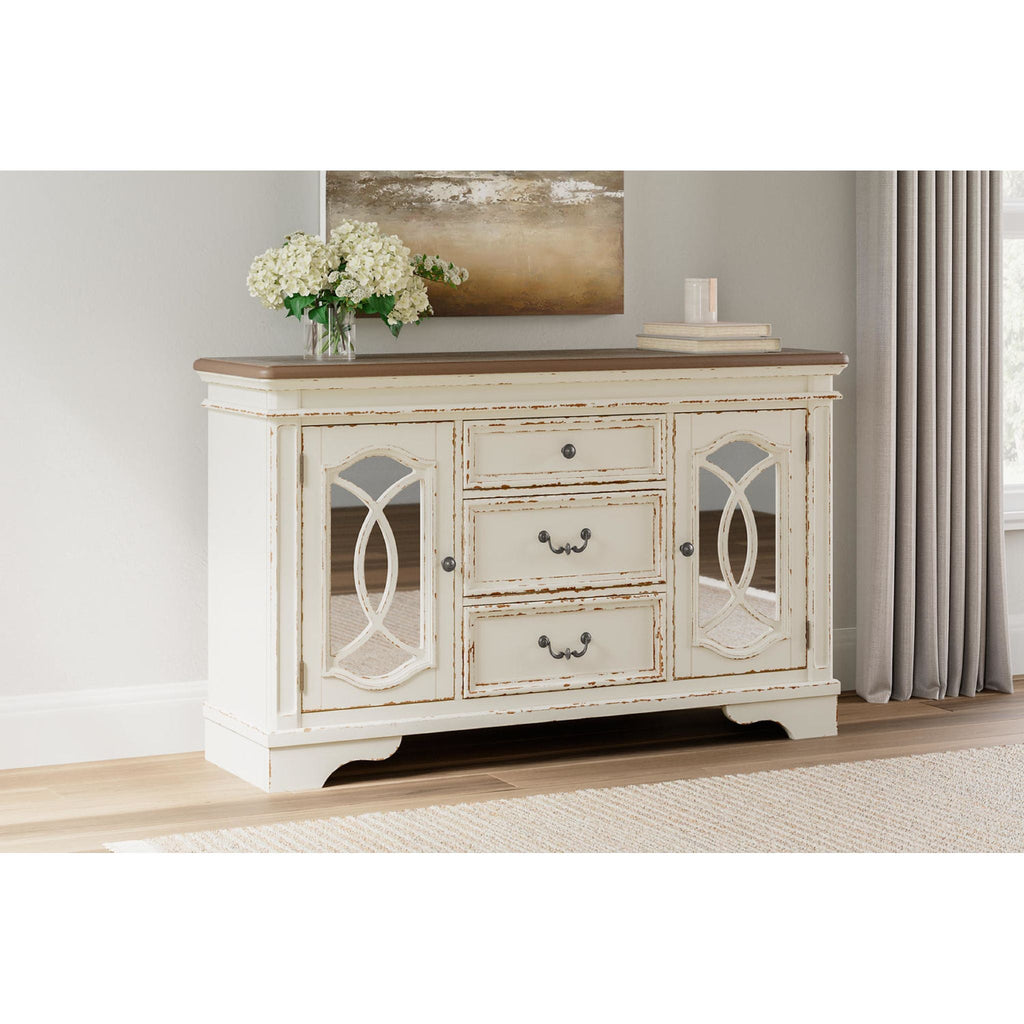 Serveur de salle à manger Realyn - Blanc ébréché - (D743-60)