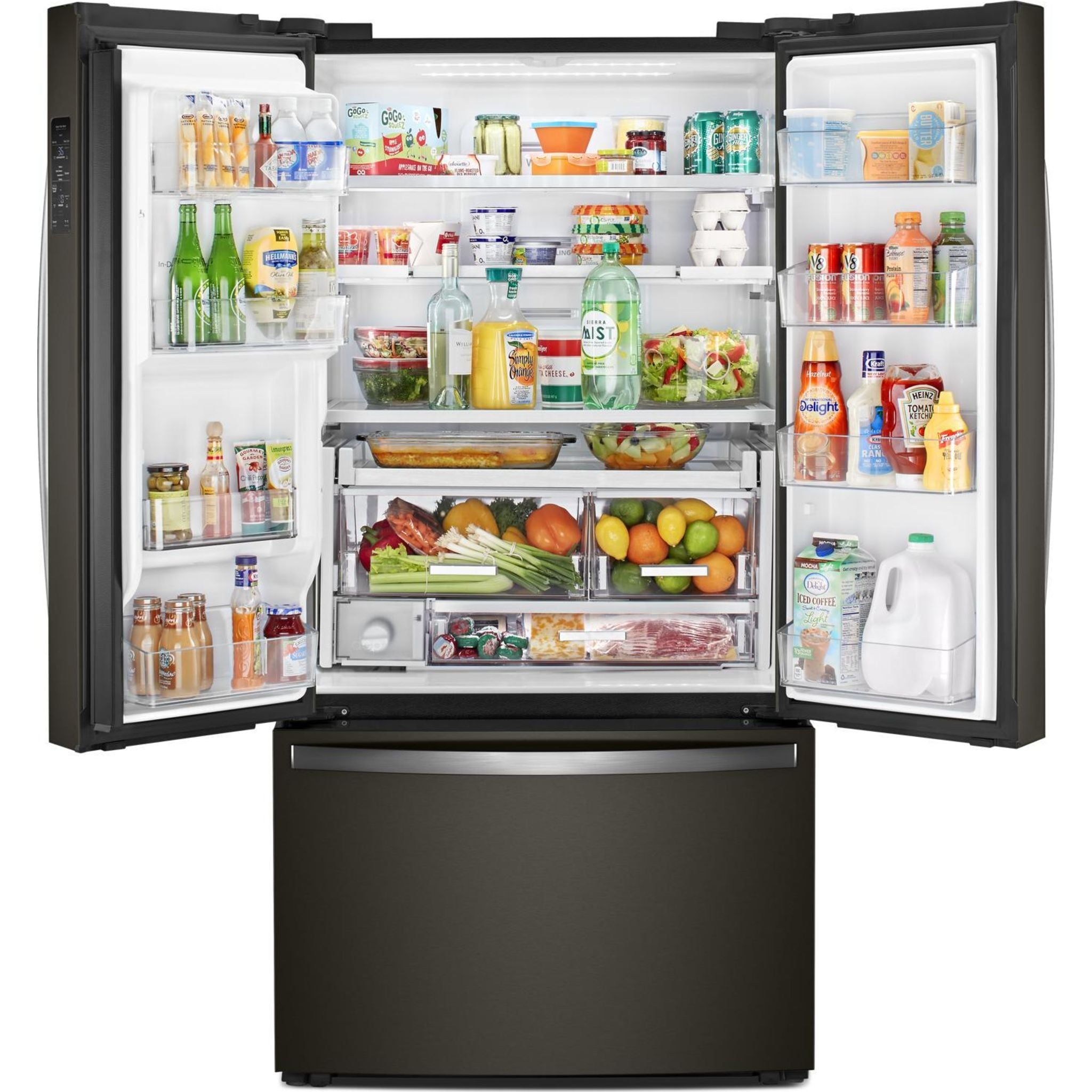 Réfrigérateur à portes françaises Whirlpool (WRFC9636RV) - Acier inoxydable et noir