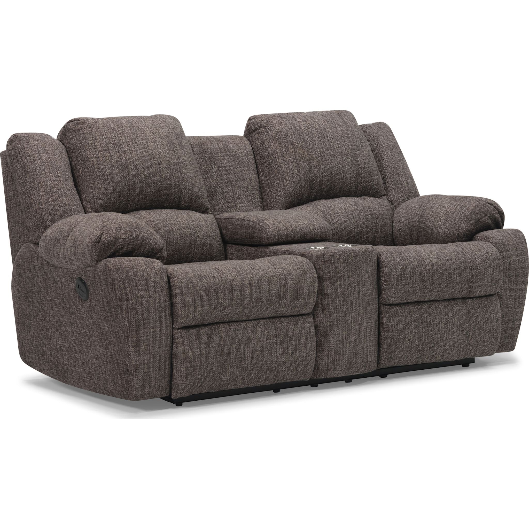 Causeuse inclinable électrique Mira avec console - Ardoise pavée