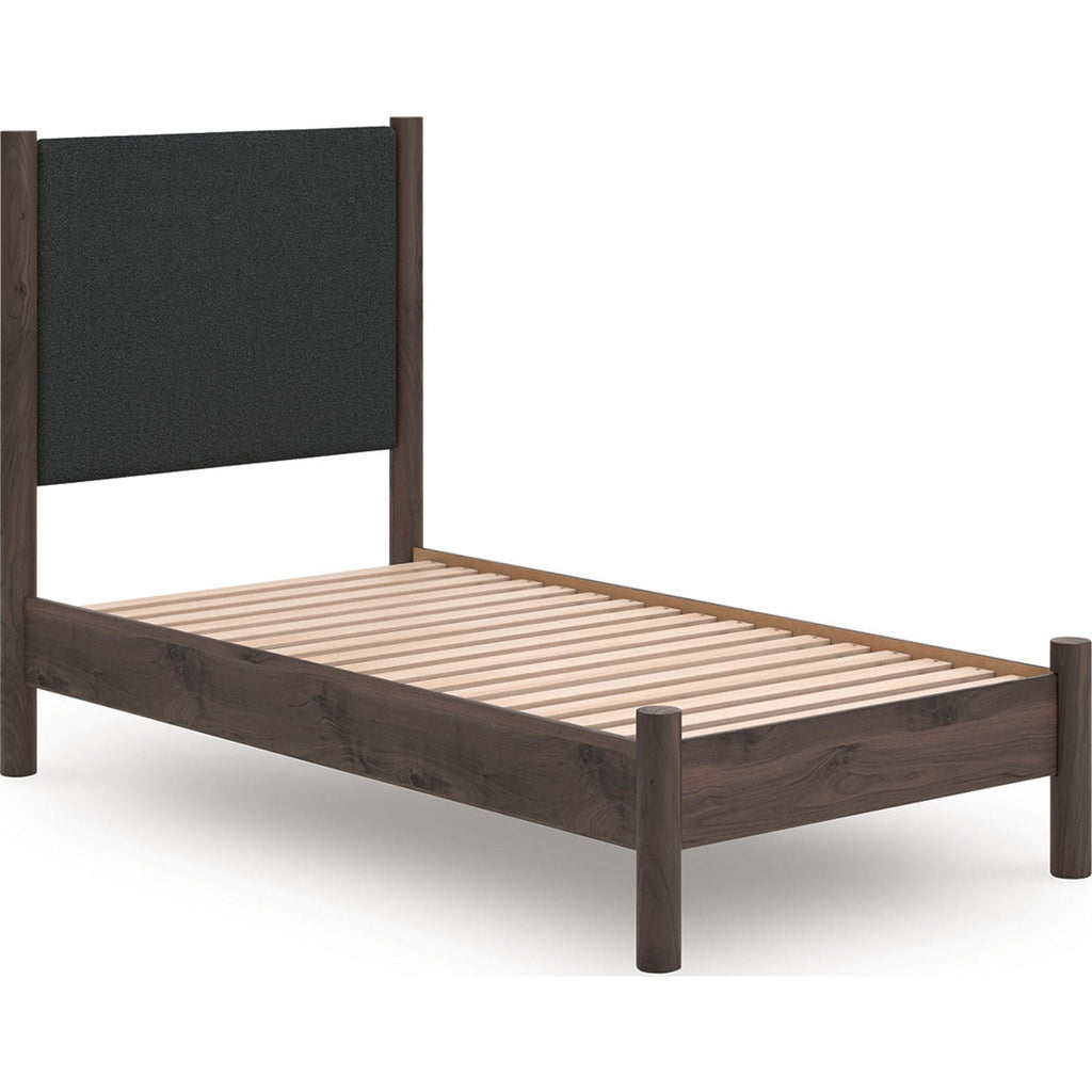 Lit plateforme double Pamytta - Marron