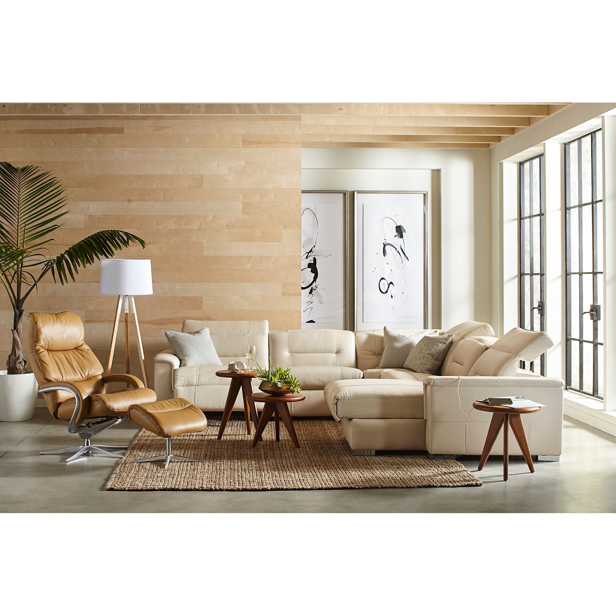 Canapé sectionnel inclinable électrique 5 pièces Keoni