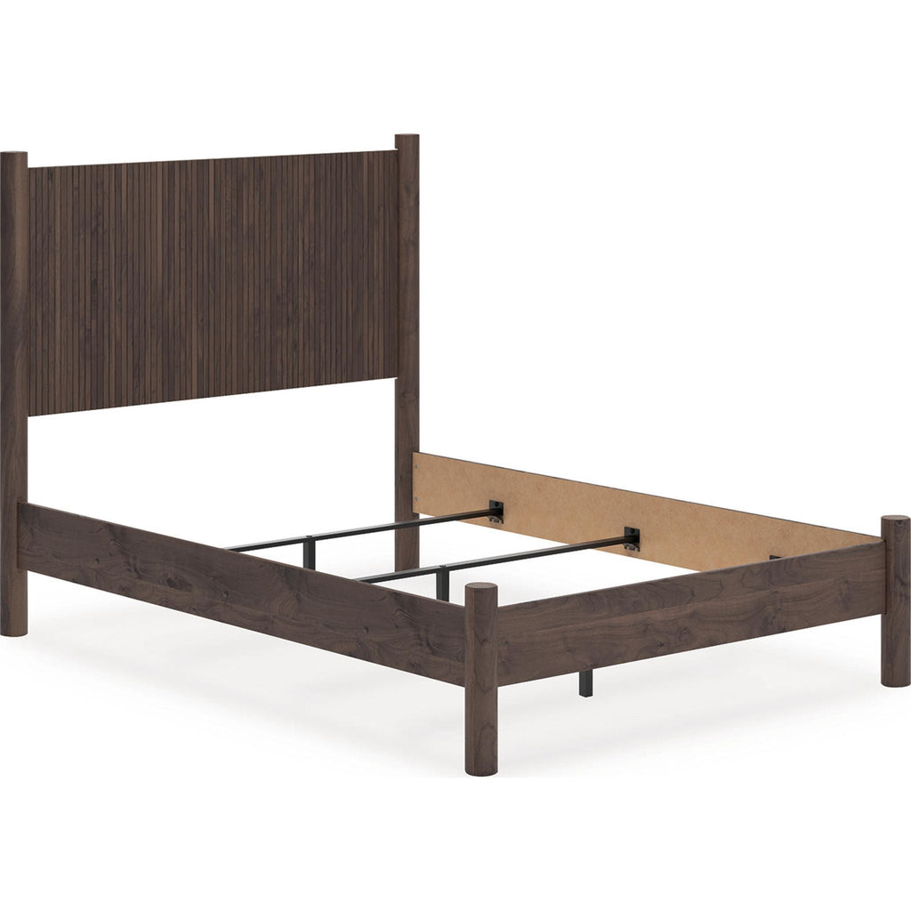 Lit à panneaux Pamytta - Marron