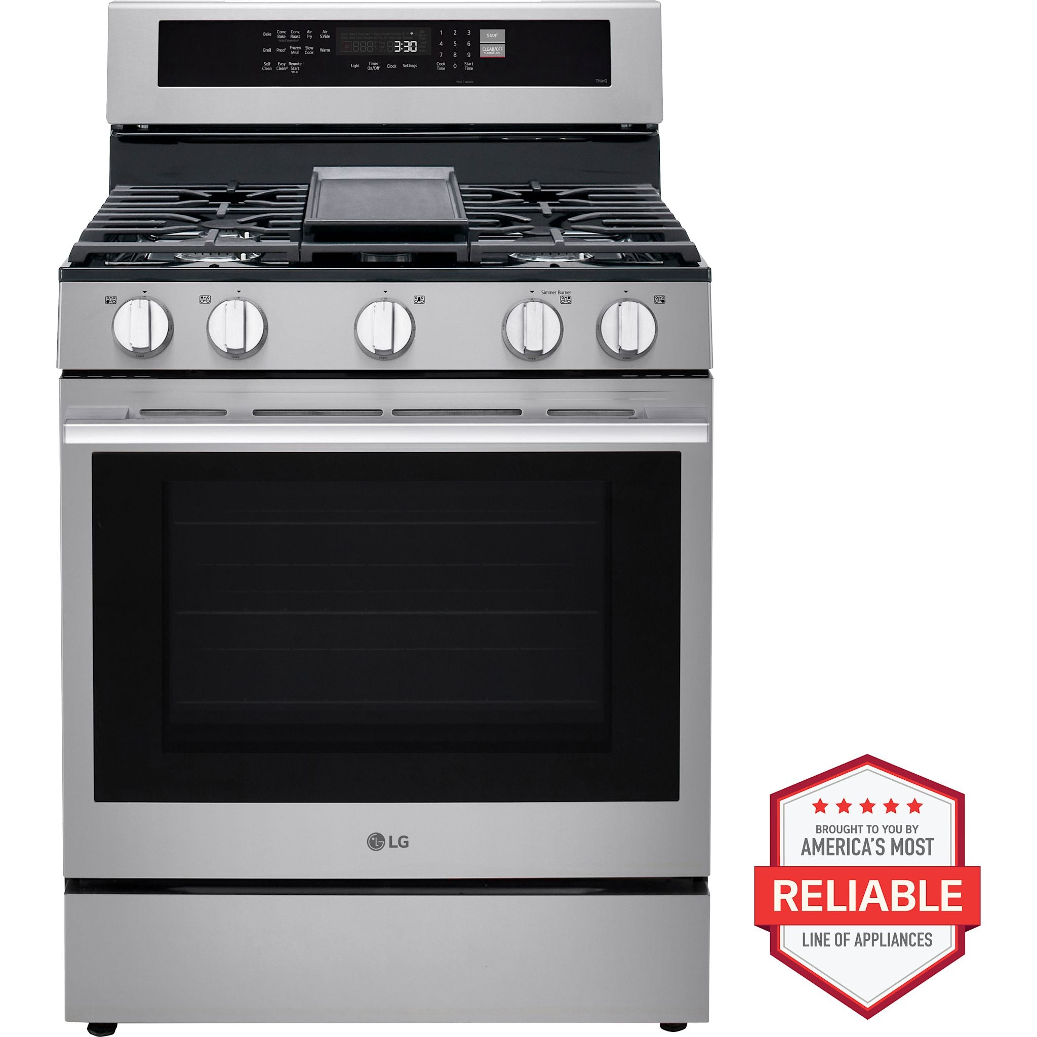 Cuisinière à gaz LG 30 (LRGN6325X) - PrintProof® Acier inoxydable
