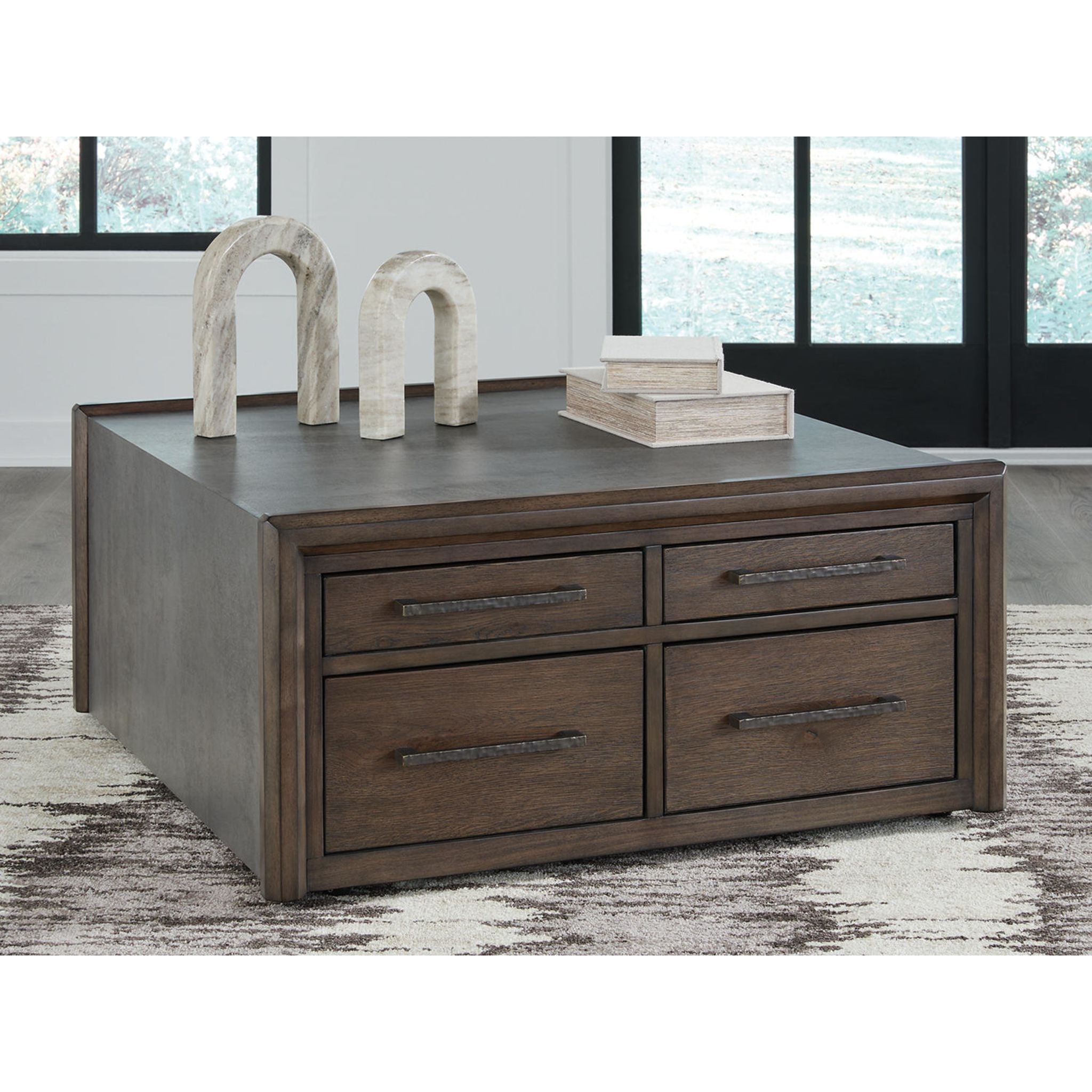 Table basse Kallenny - Marron/Gris