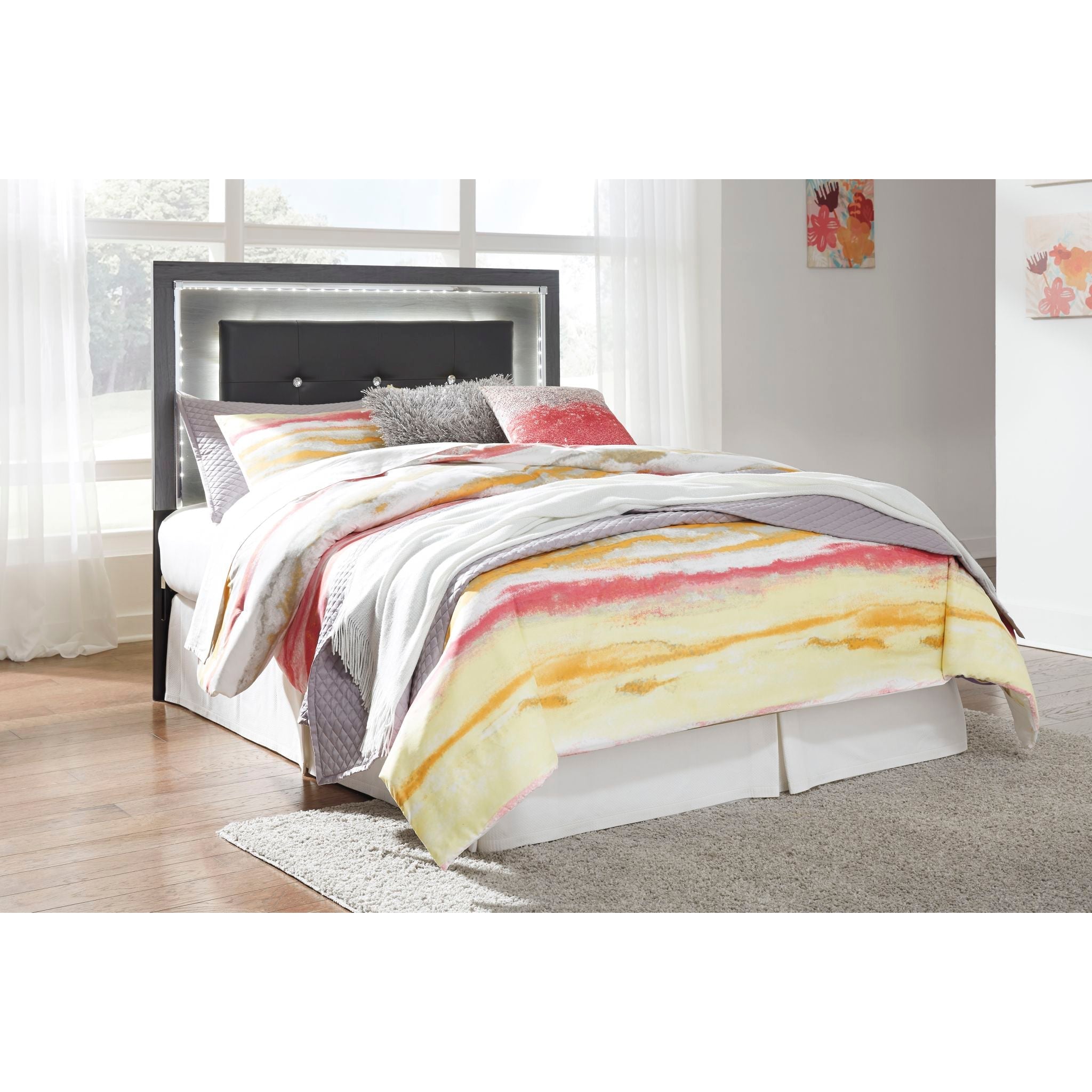 Tête de lit rembourrée Lodanna - Gris