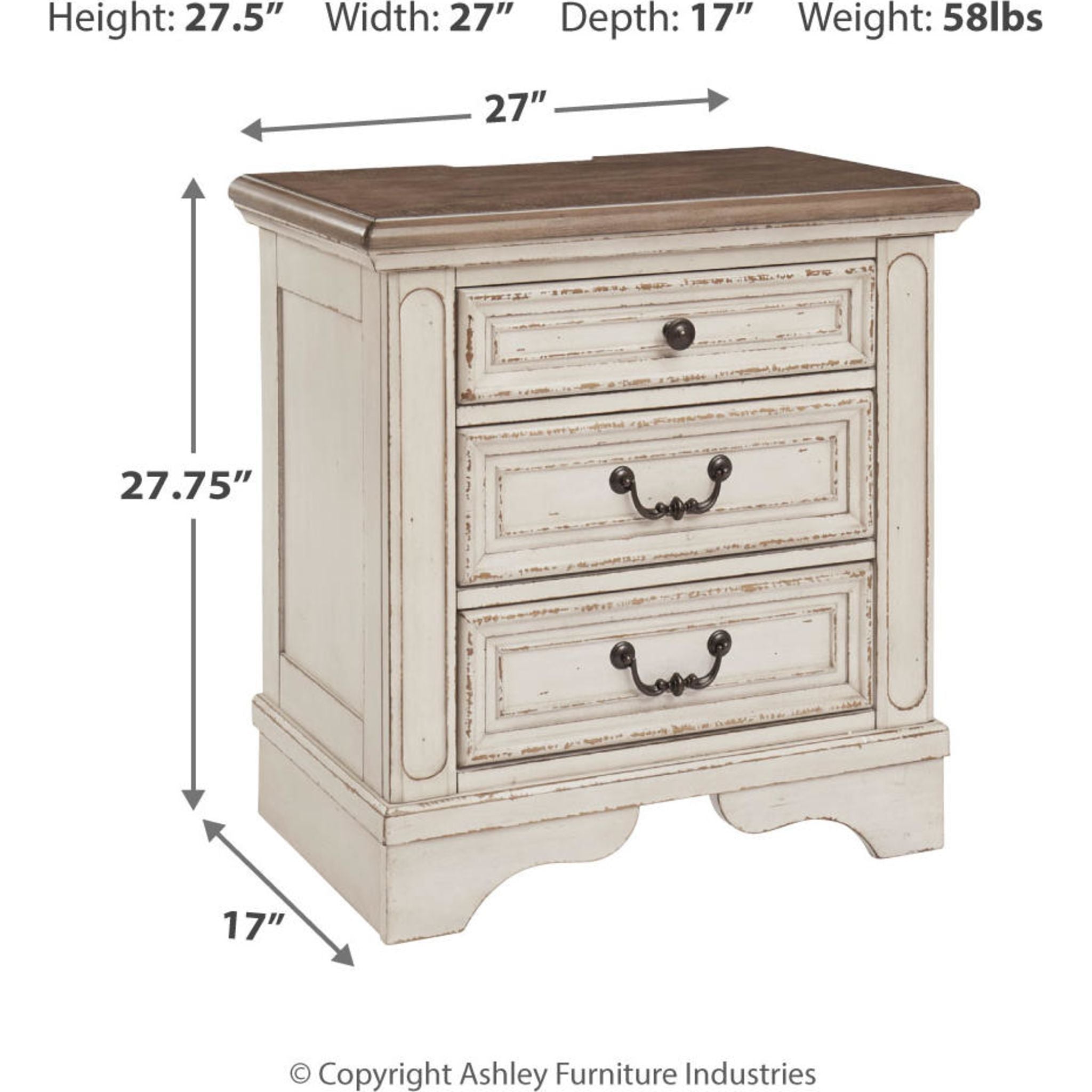 Table de chevet Realyn - Blanc