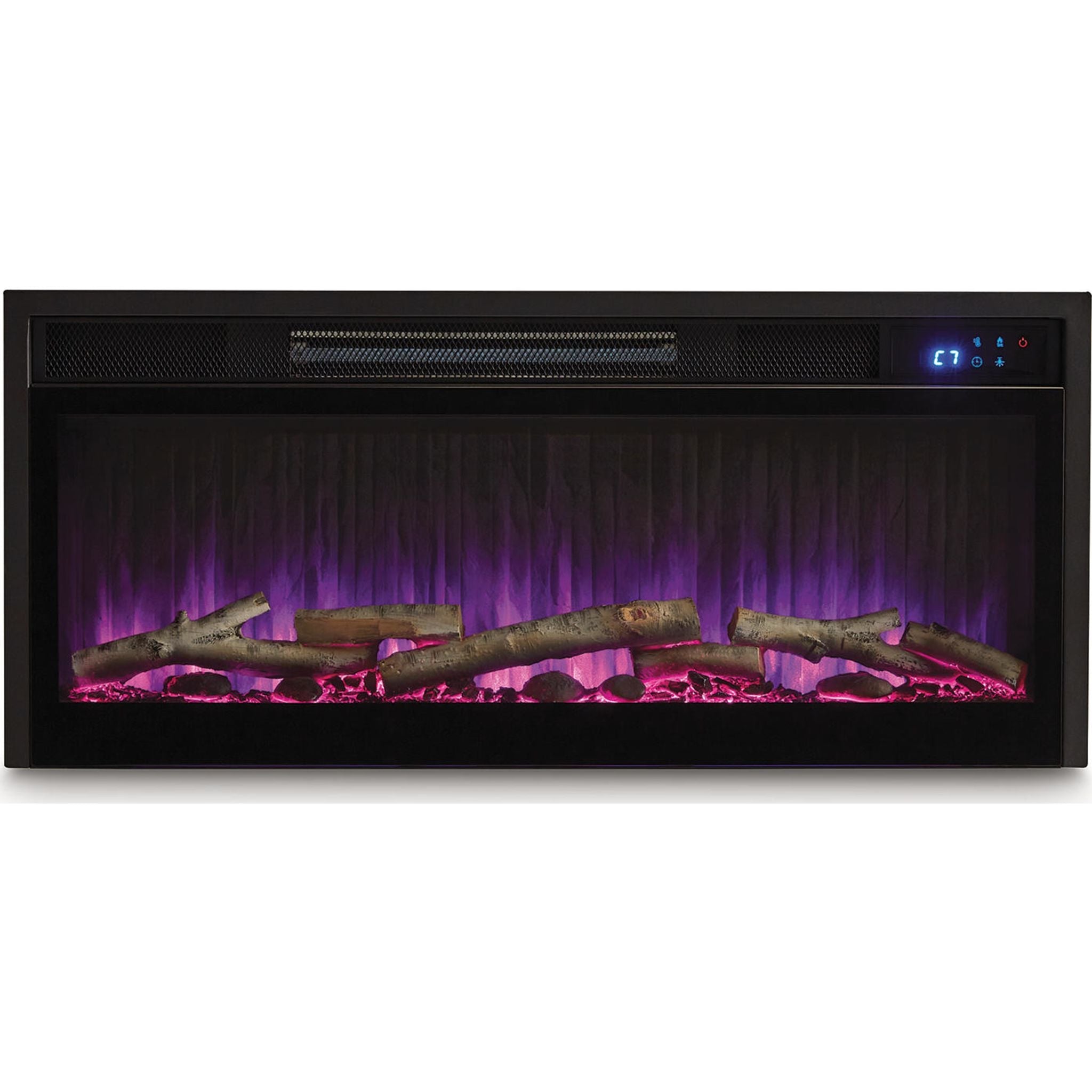 Accessoires de divertissement pour cheminée encastrable - Noir