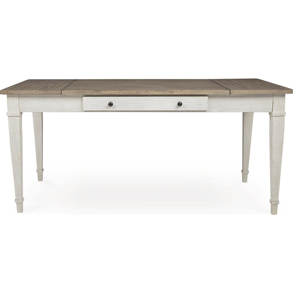 Table à manger Skempton - Blanc/Marron clair - (D394-25)