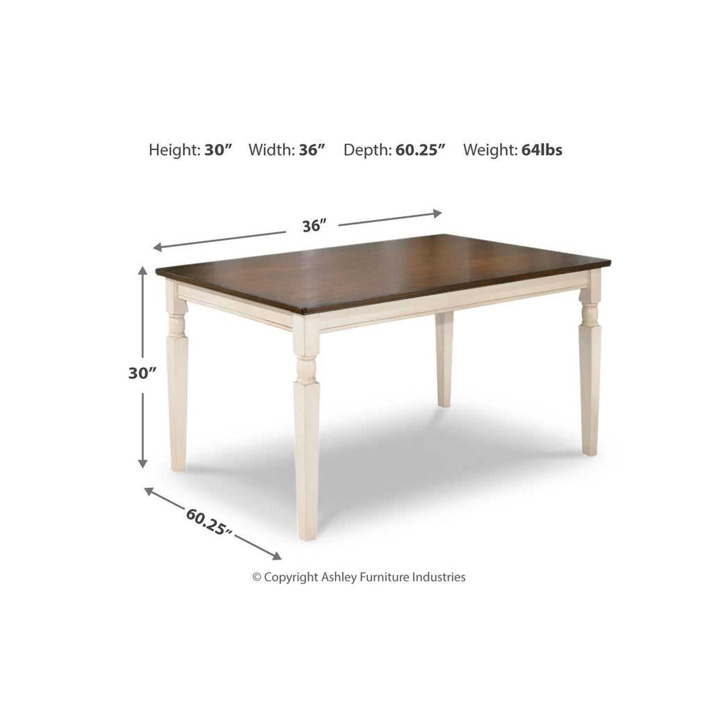 Table à manger Whitesburg - Marron/Blanc Cottage - (D583-25)