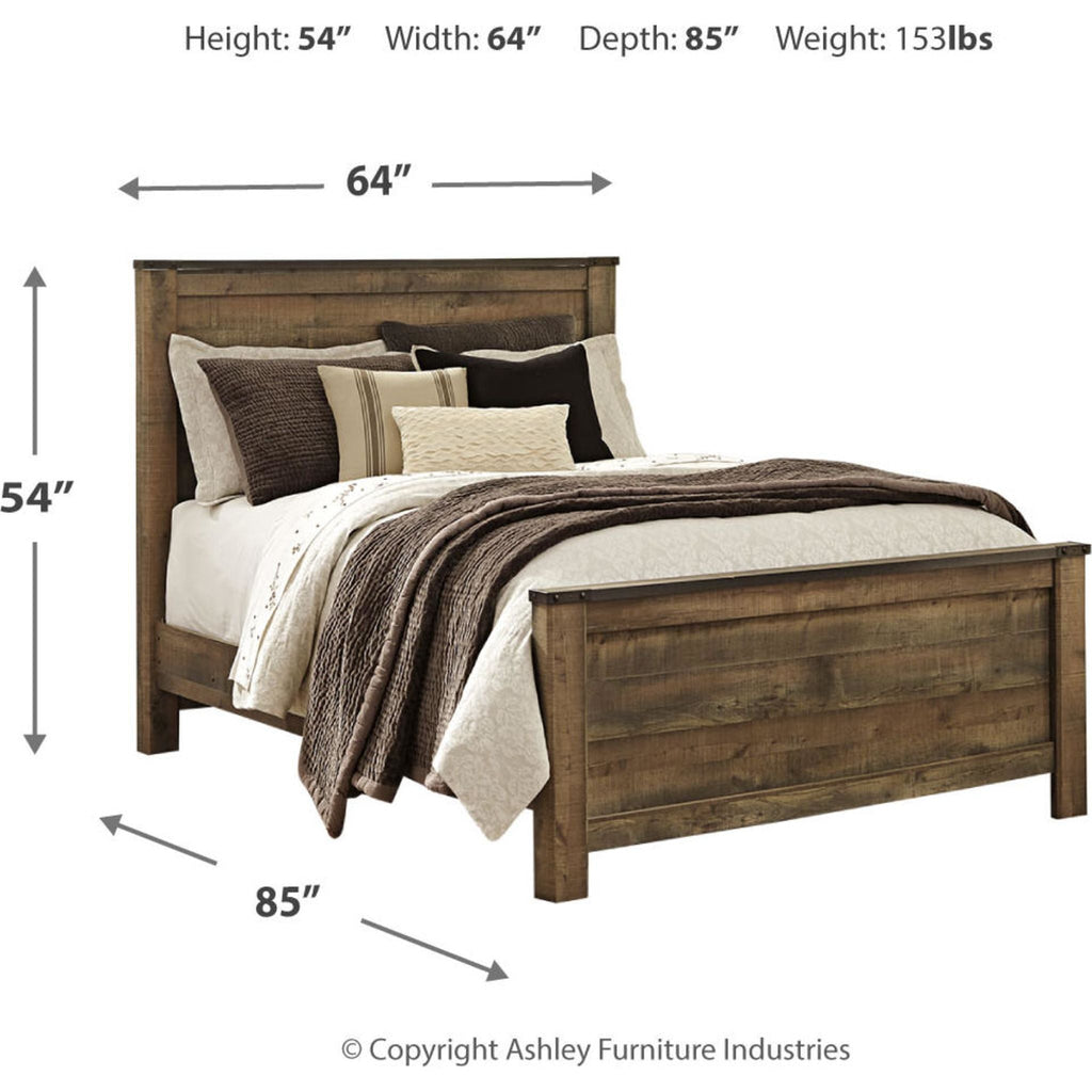 Lit à panneaux Trinell - Marron