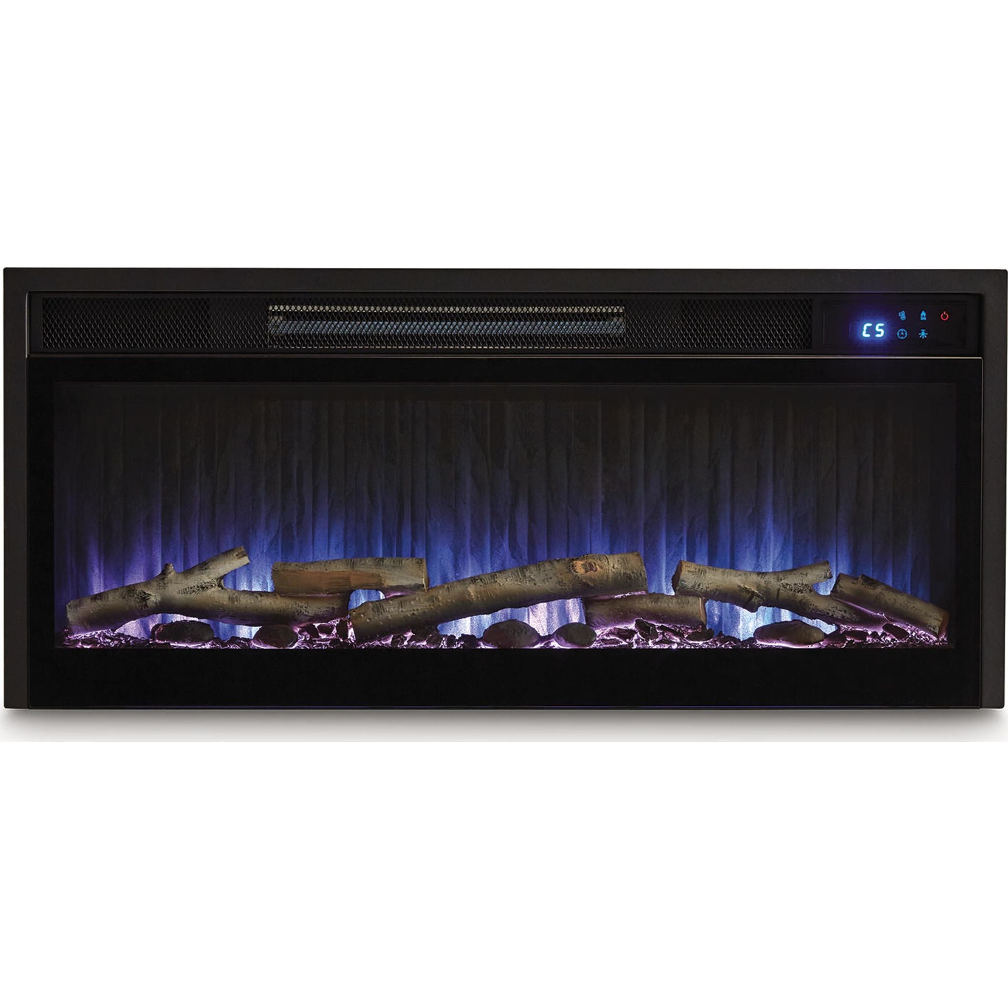 Accessoires de divertissement pour cheminée encastrable - Noir