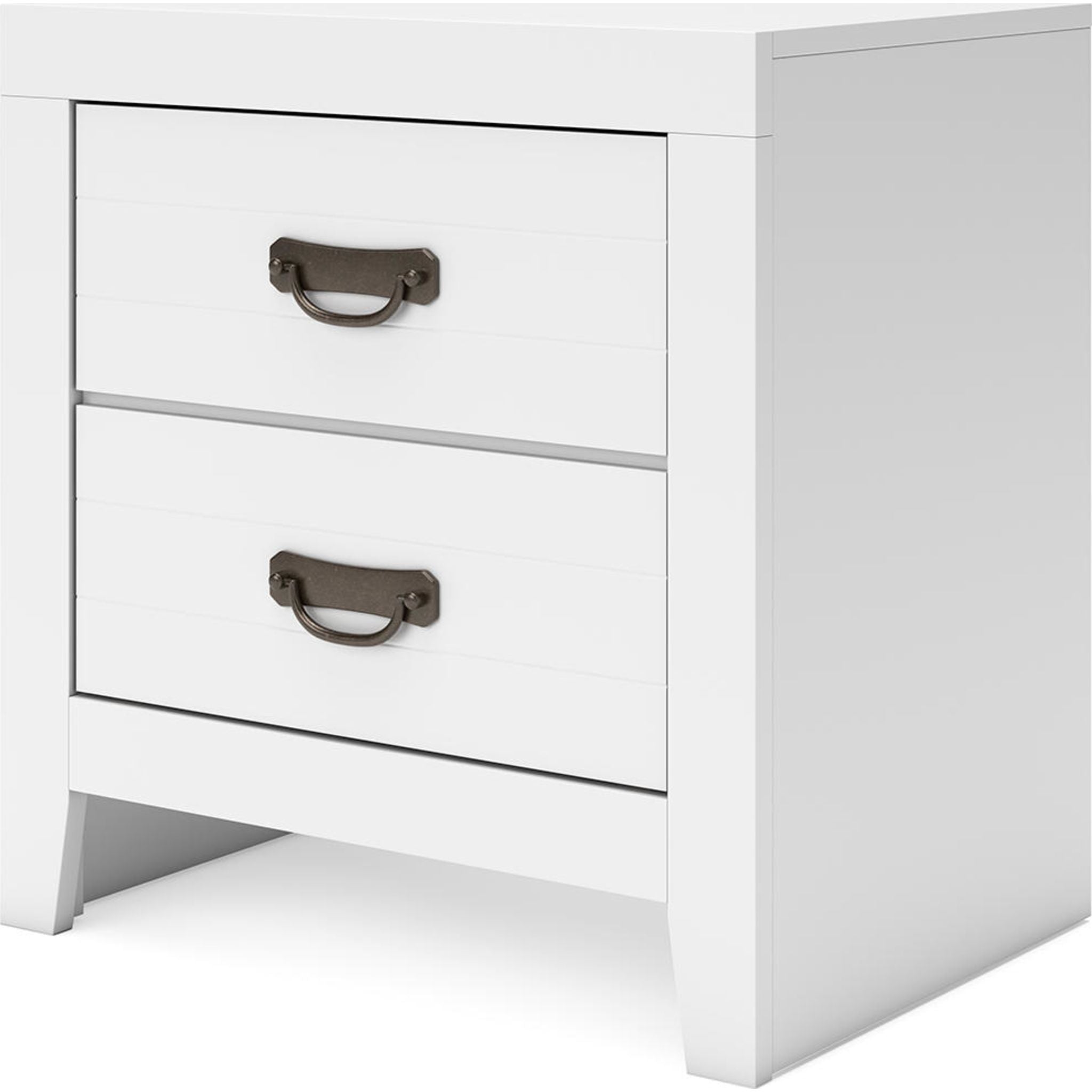 Chambre à coucher Binterglen 6 pièces avec deux lits jumeaux - Blanc