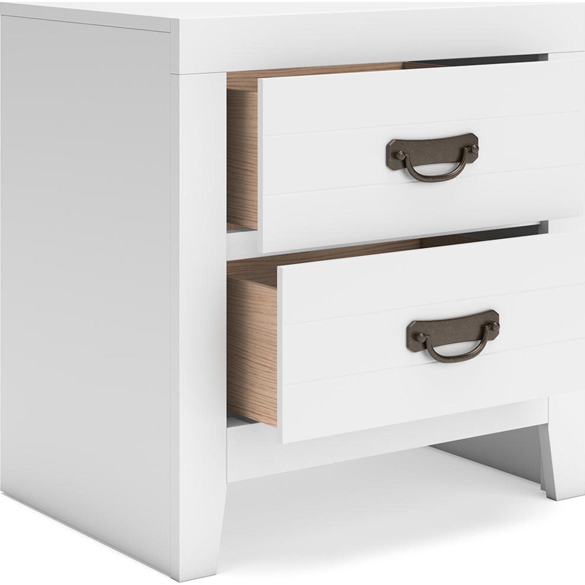 Chambre à coucher Binterglen 6 pièces avec deux lits jumeaux - Blanc