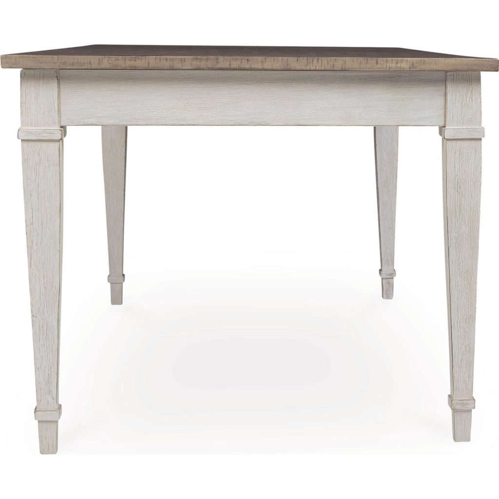 Table à manger Skempton - Blanc/Marron clair - (D394-25)