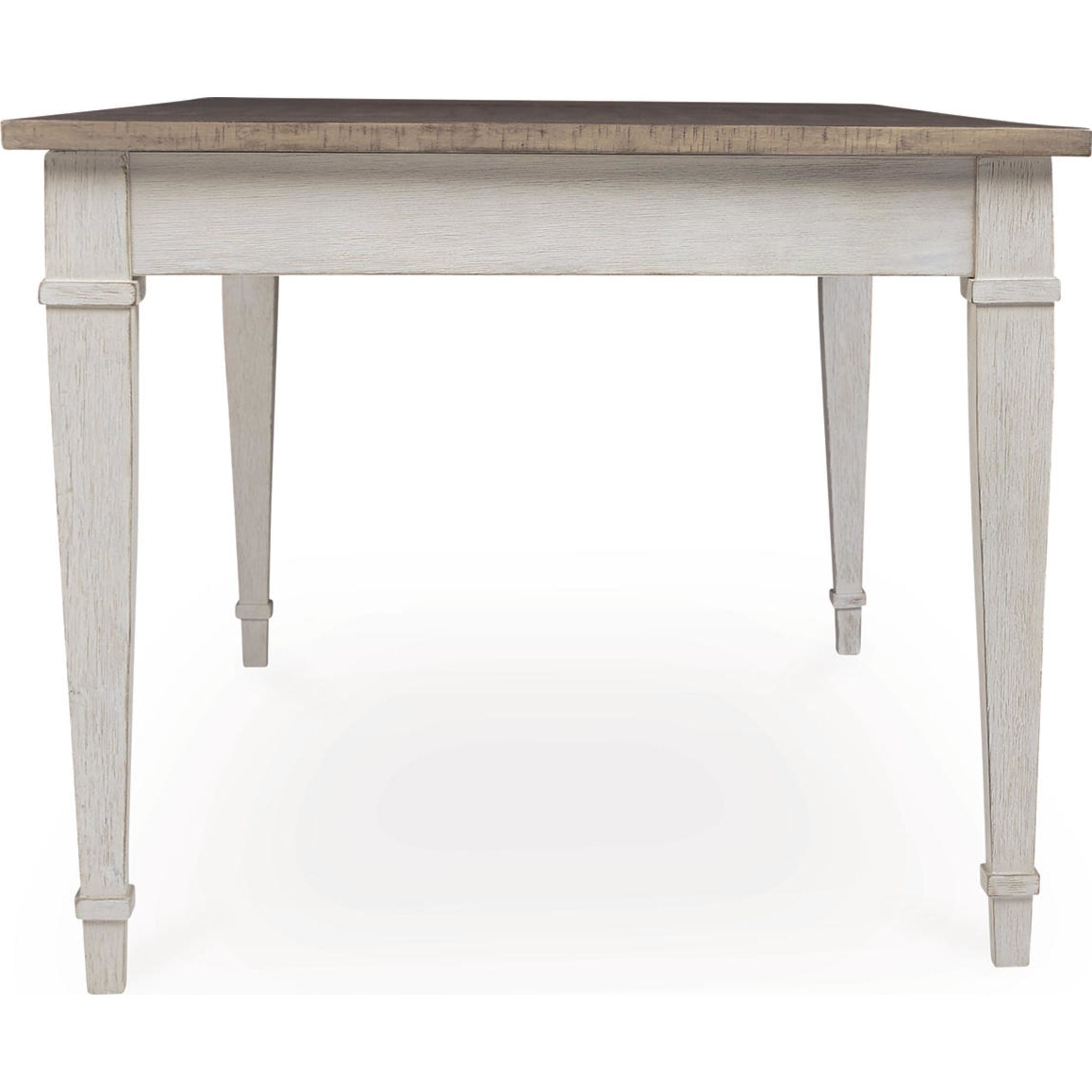 Table à manger Skempton - Blanc/Marron clair - (D394-25)