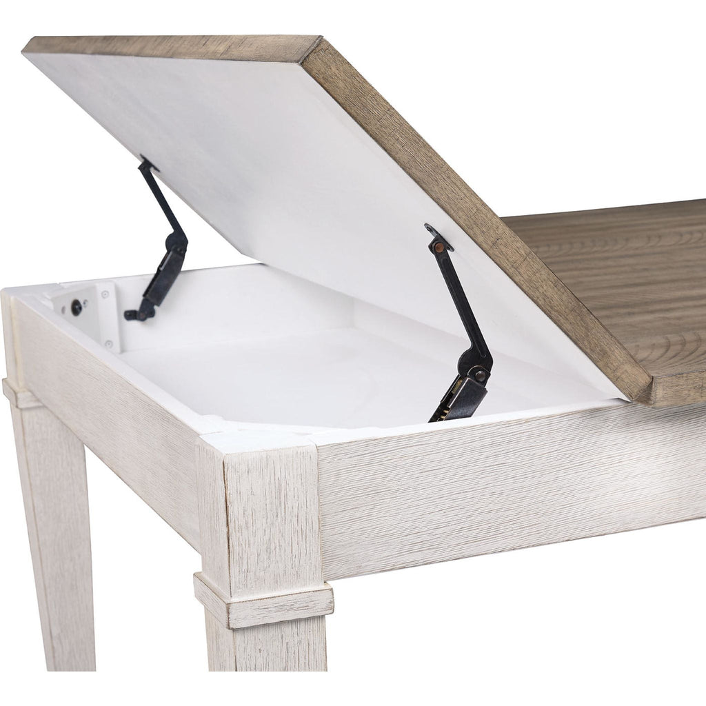 Table à manger Skempton - Blanc/Marron clair - (D394-25)