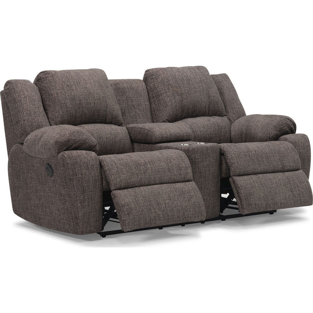 Causeuse inclinable électrique Mira avec console - Ardoise pavée