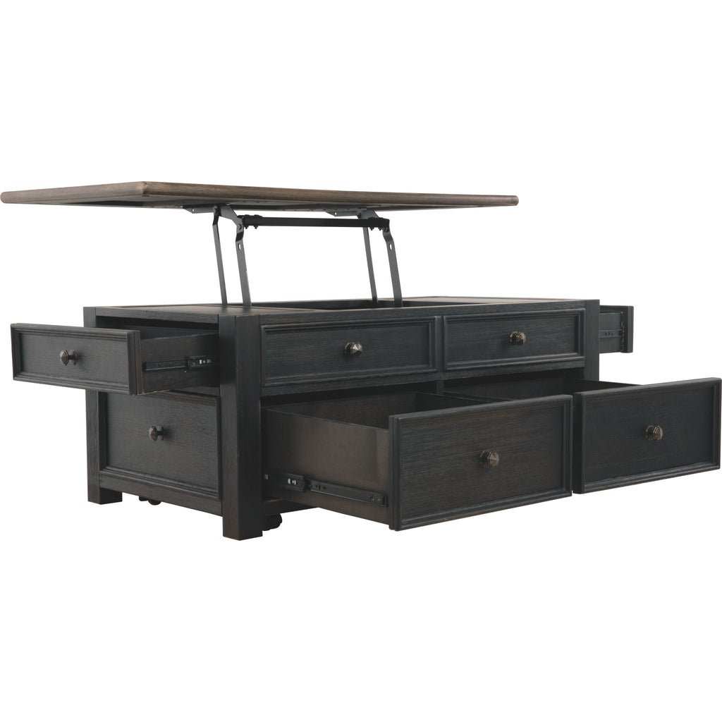 Table basse Tyler Creek - Brun grisâtre/noir