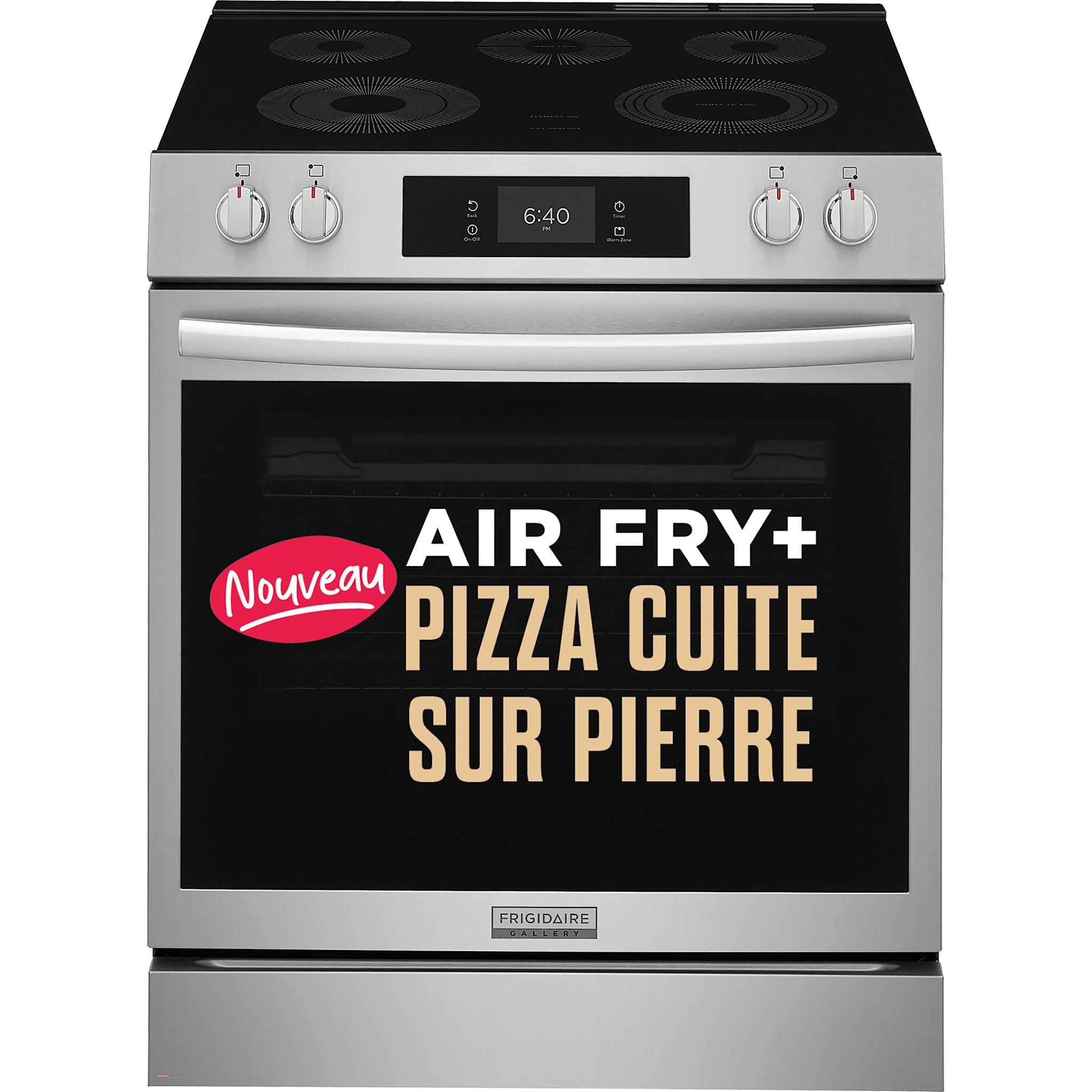 Cuisinière électrique Frigidaire Gallery de 30 po avec four à pizza sur pierre – Acier inoxydable (GCFE307CBF)