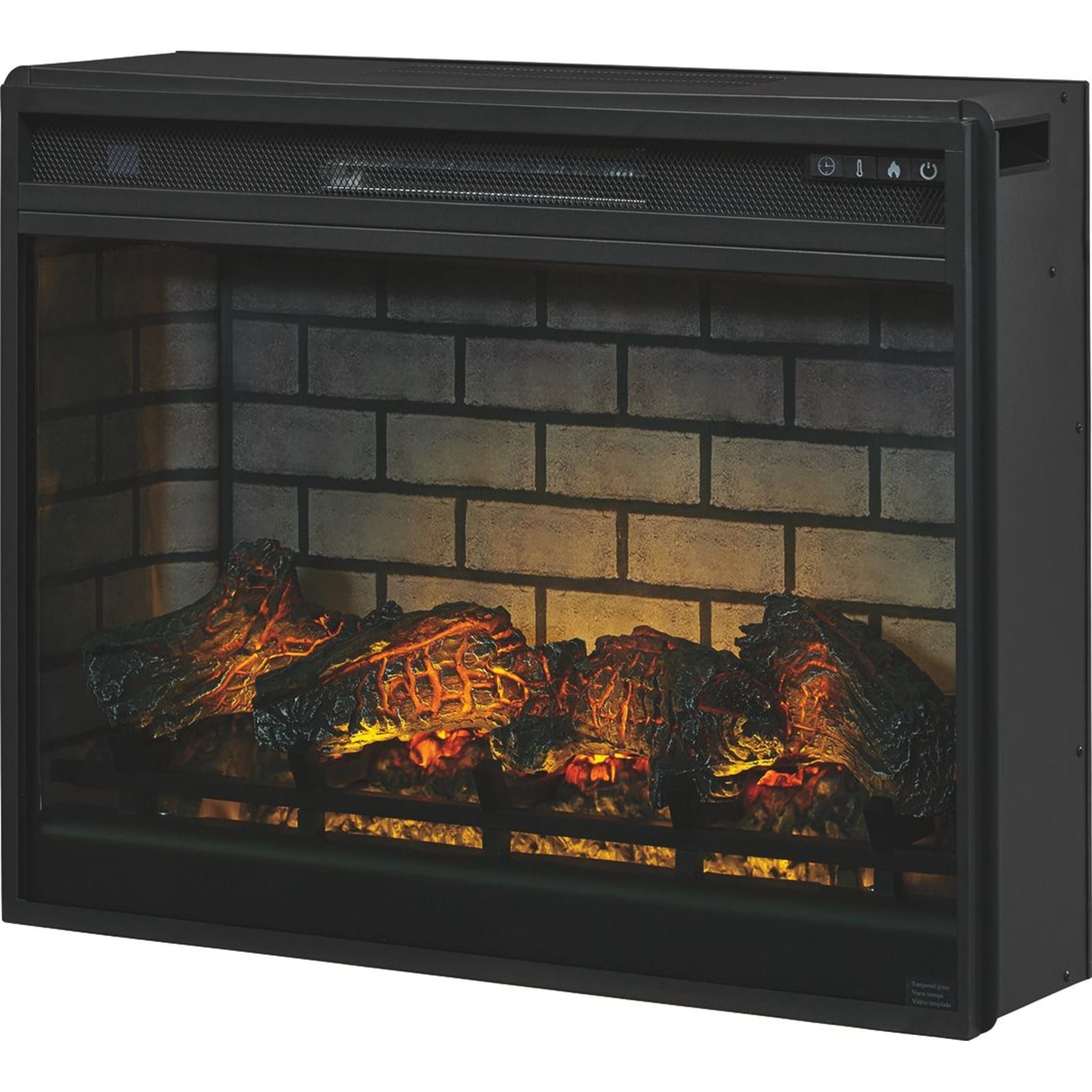 Accessoires de divertissement pour cheminée encastrable - Noir
